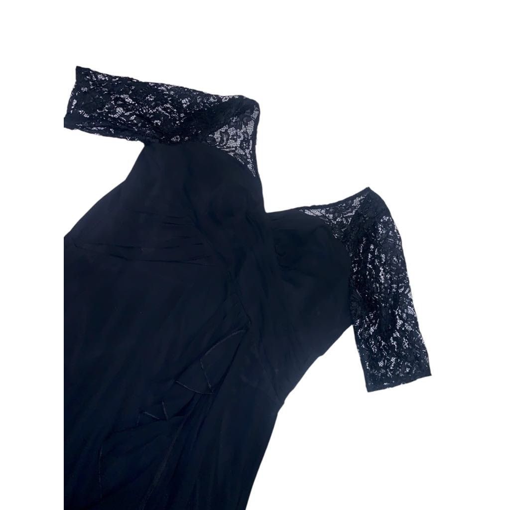 Other Long Maxi Formal Gown Dress Black 1/2 Sleeve Lace 3XL Women Size 3XL / US 20-22 - 10 Thumbnail