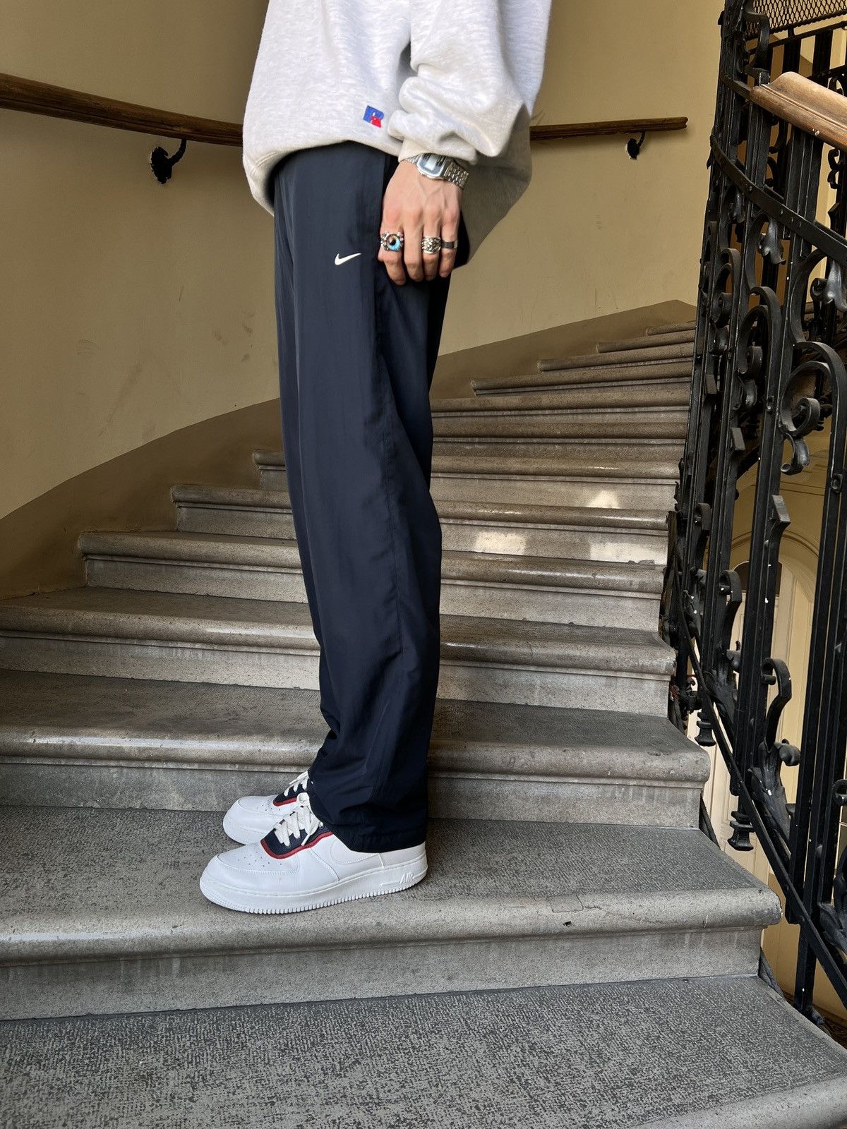 Nike × Vintage Nike VTG 2000s ultralight track pants dark blue navy y2k rap Size US 30 / EU 46 - 5 Thumbnail
