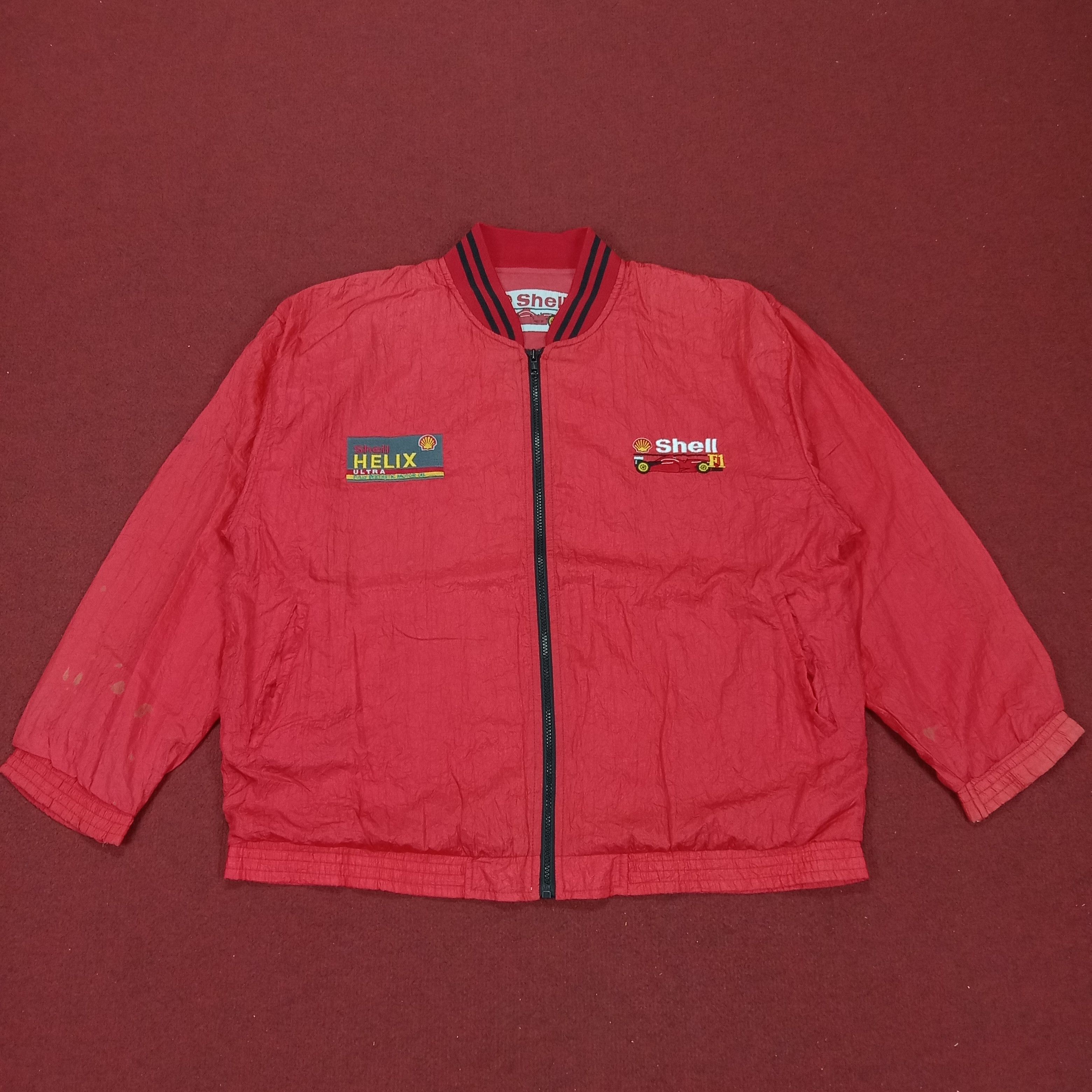 Ferrari × Vintage Shell Formula One F1 Racing Motorsports Windbreaker Jacket Size US XL / EU 56 / 4 - 1 Thumbnail
