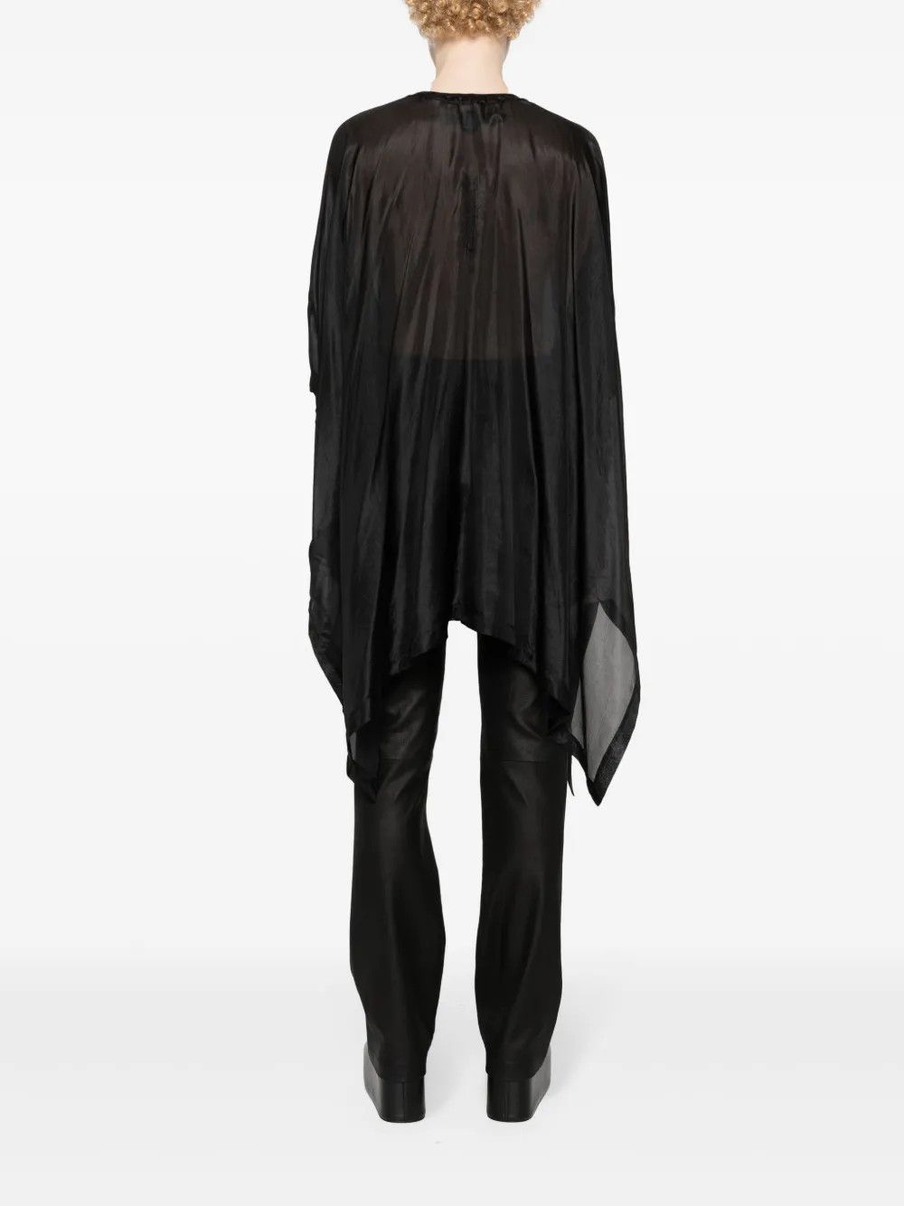 Rick Owens o1y0126 Size : OS / Silk Shirt in Black Size ONE SIZE - 3 Thumbnail