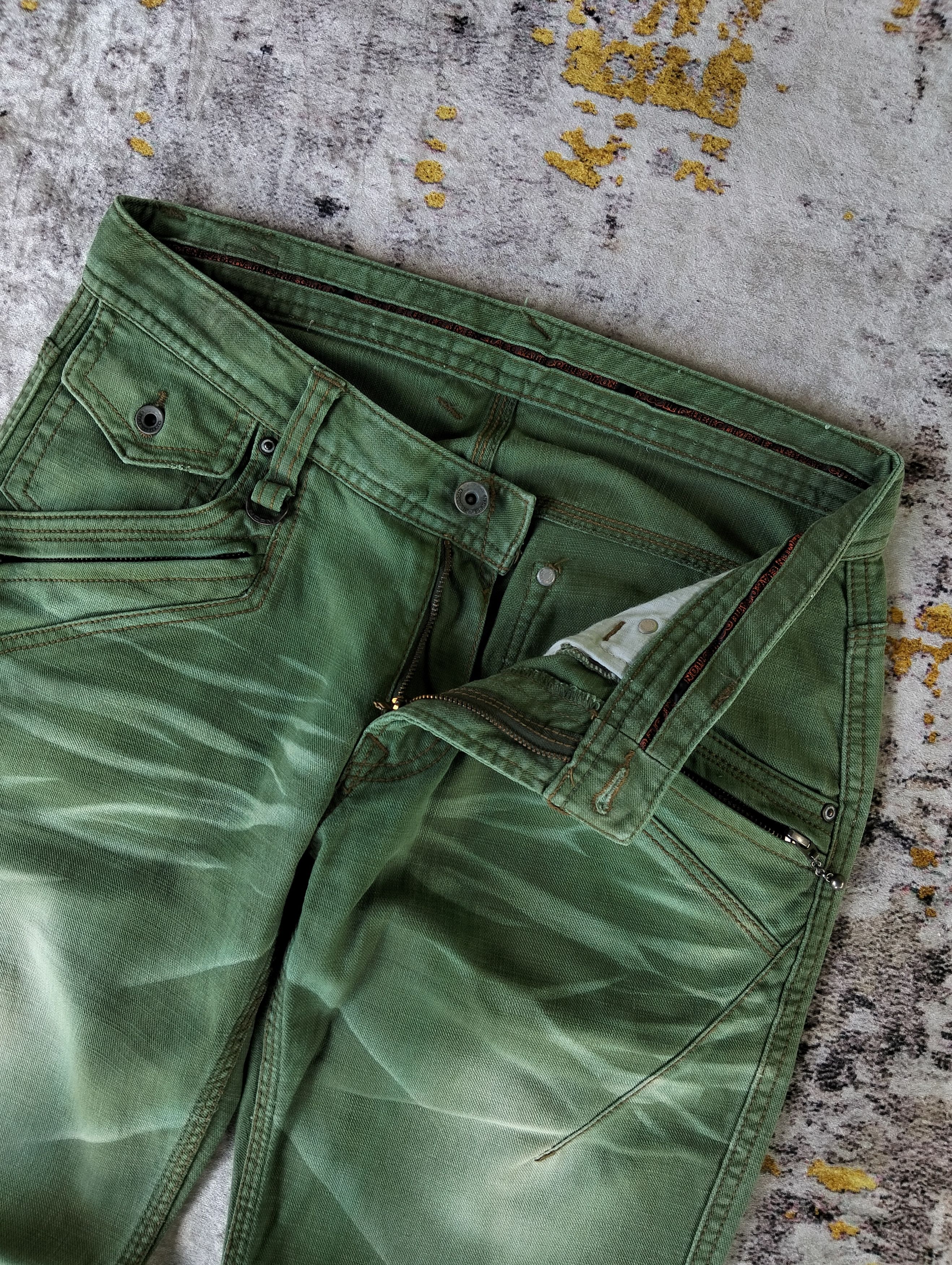 Nicole Club Nicole Club For Men Slim Green Whiskers Low Rise Jeans Size US 31 - 12 Thumbnail