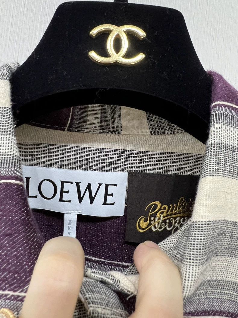 Loewe LOEWE Striped linen shirt jacket Size 4XL / US 24-26 - 3 Thumbnail