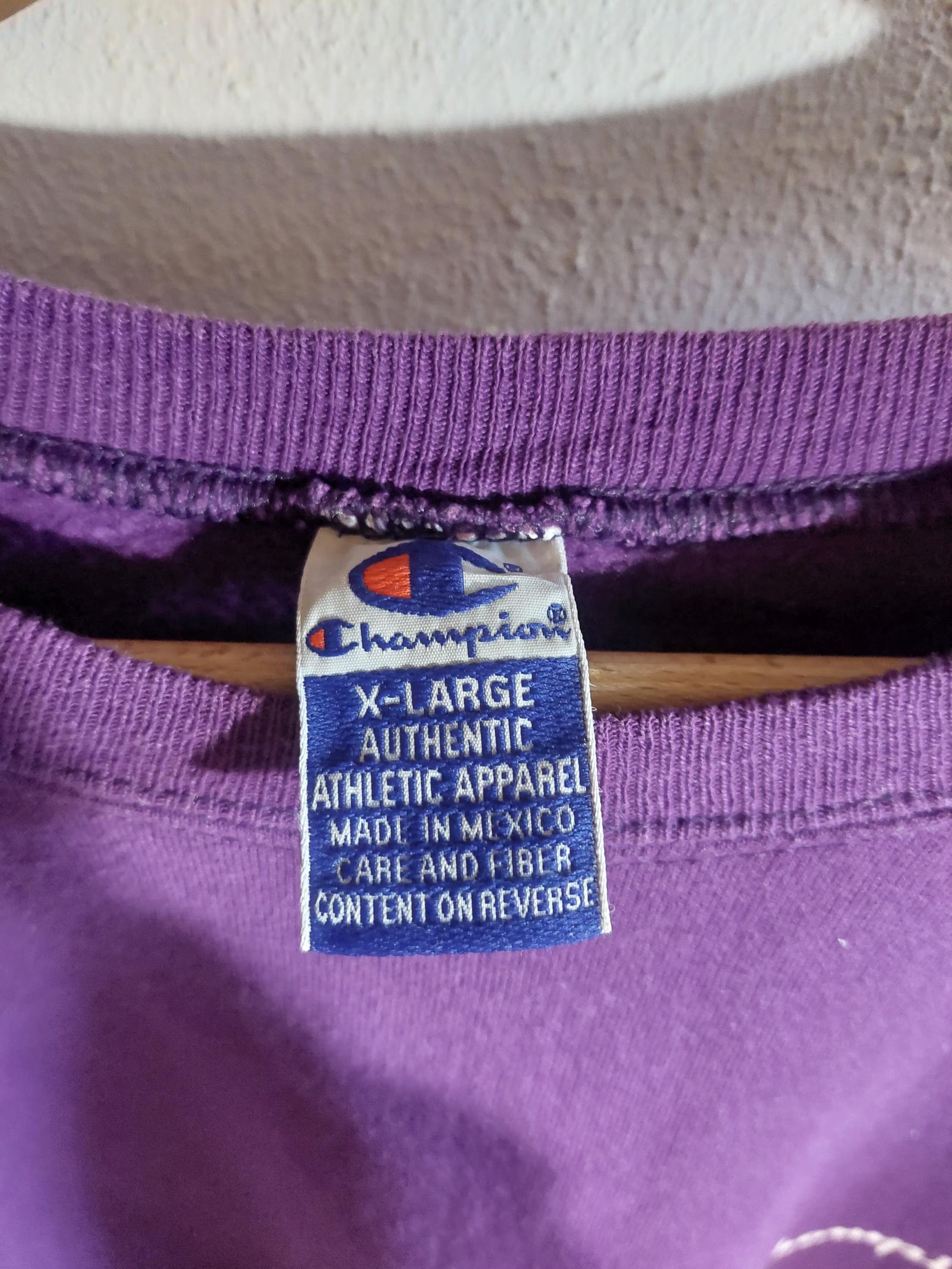 Champion Vintage Champion Purple Pullover Sweatshirt Size XL Size US XL / EU 56 / 4 - 4 Thumbnail