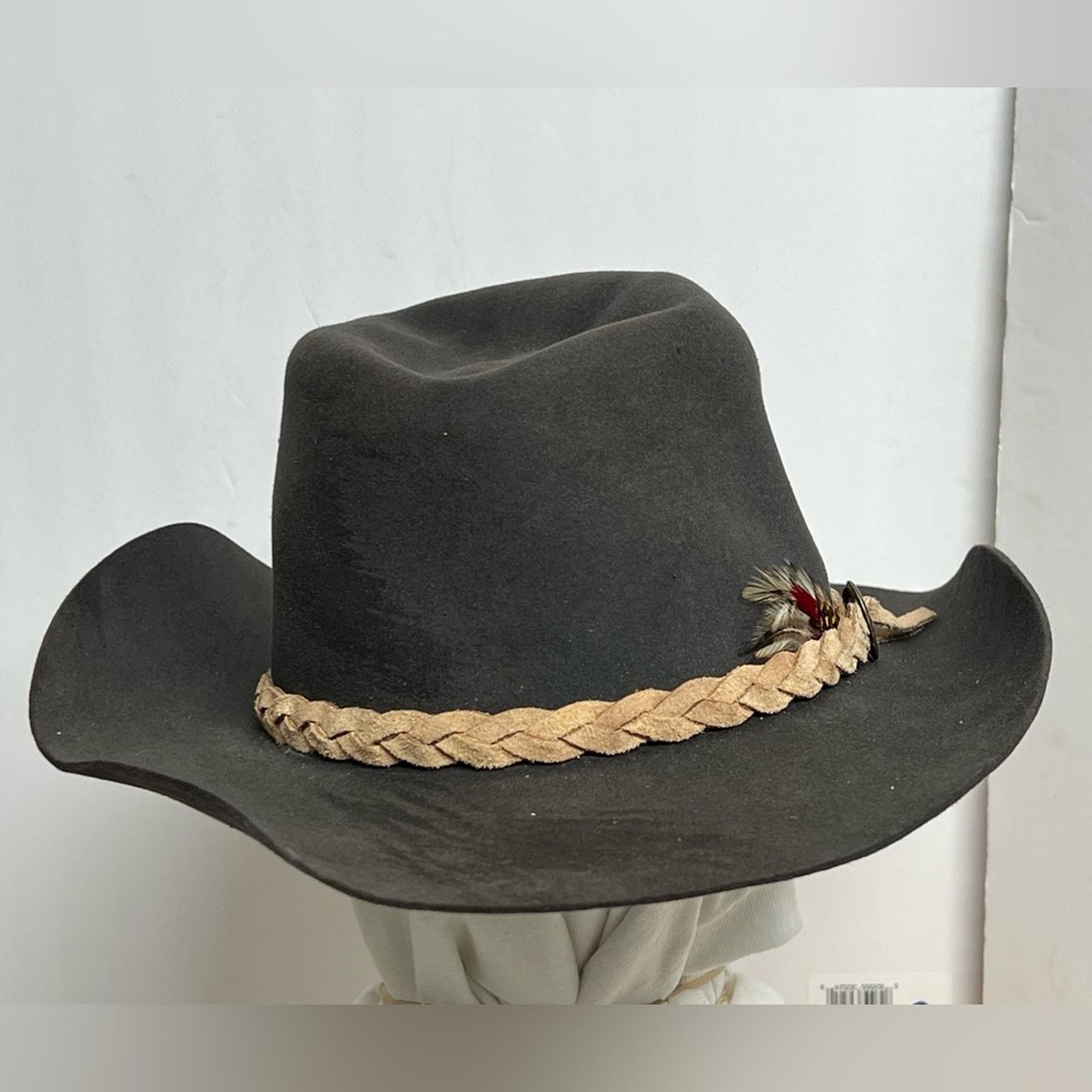 Vintage McCracken Western Cowboy Hat Fur Felt Made Australia Akubra Size ONE SIZE - 4 Thumbnail