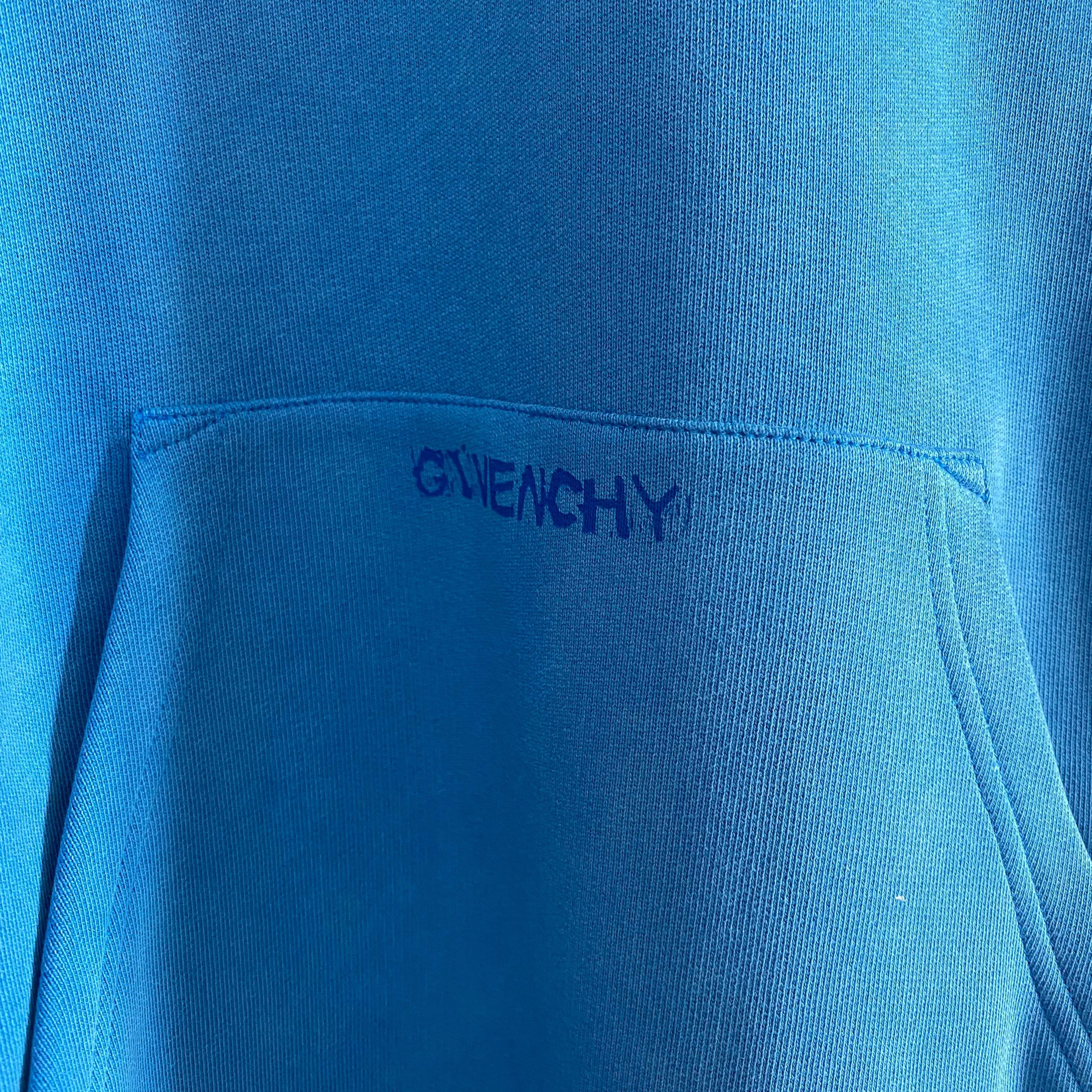 Givenchy x Josh Smith Blue Reaper Print Oversized Logo Hoodie Size US XS / EU 42 / 0 - 8 Thumbnail