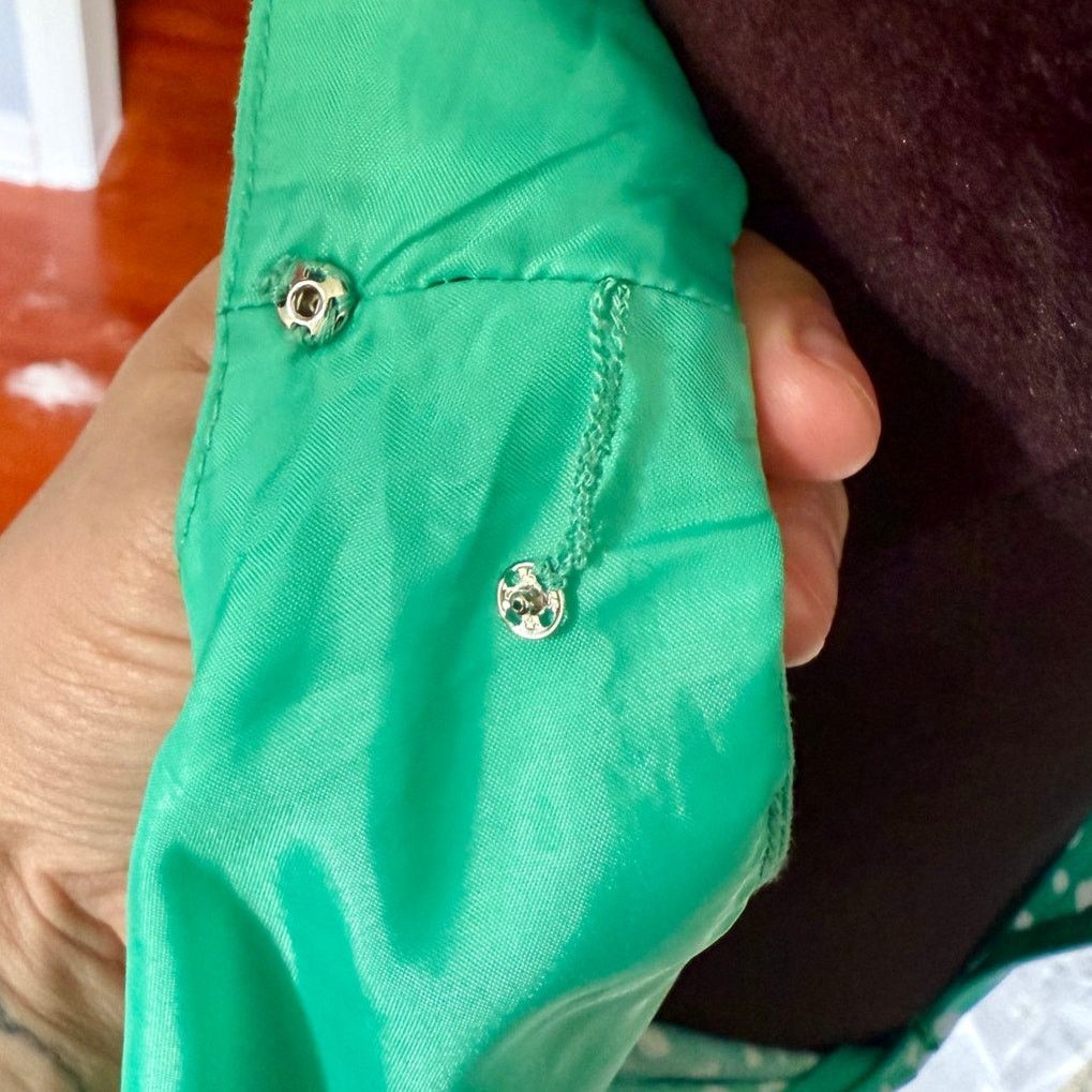Vintage Vintage Robbie Bee Green White Polka Dot Dress Med Large 12 Size M / US 6-8 / IT 42-44 - 6 Thumbnail