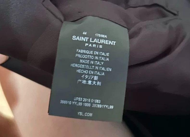 Saint Laurent Paris Saint Laurent Paris 16ss smoking jacket-2506 Size US S / EU 44-46 / 1 - 2 Thumbnail