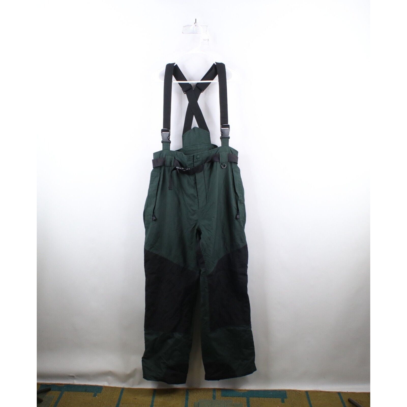 image of 90's Cabelas Faded Insulated Winter Overalls in Green, Men's (Size 34)