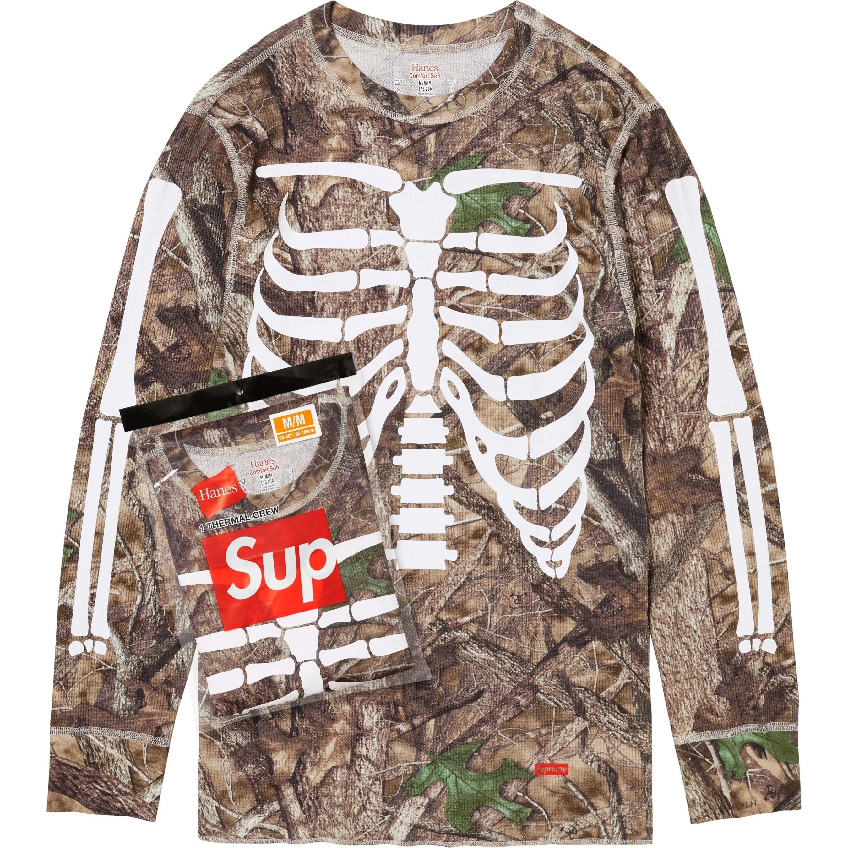 Hanes × Supreme FW21 Supreme®/Hanes® Bones Thermal Crew (1 Pack