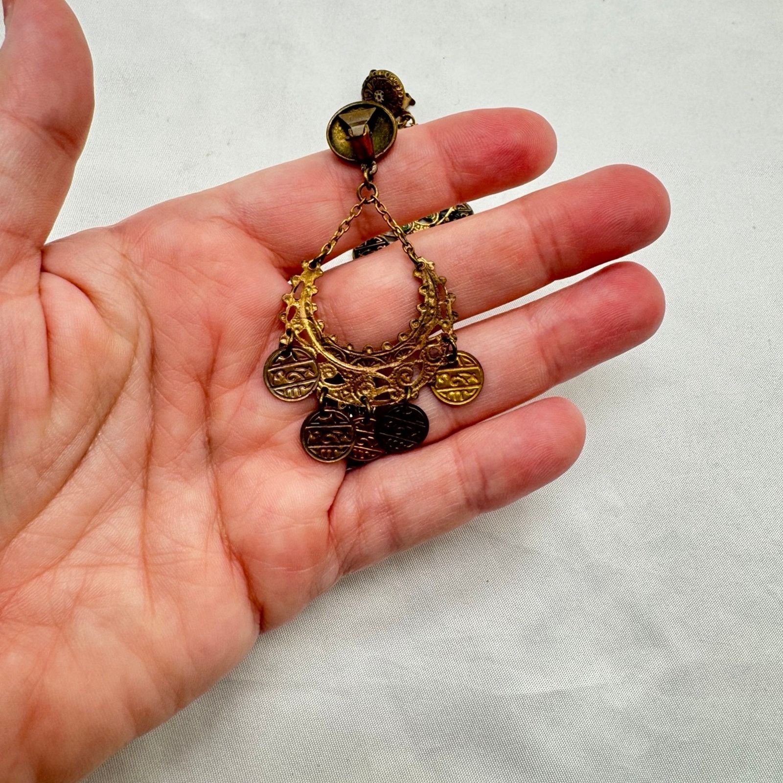 NBDN Nobrandedon VTG Demascene dangle earrings Size ONE SIZE - 5 Thumbnail