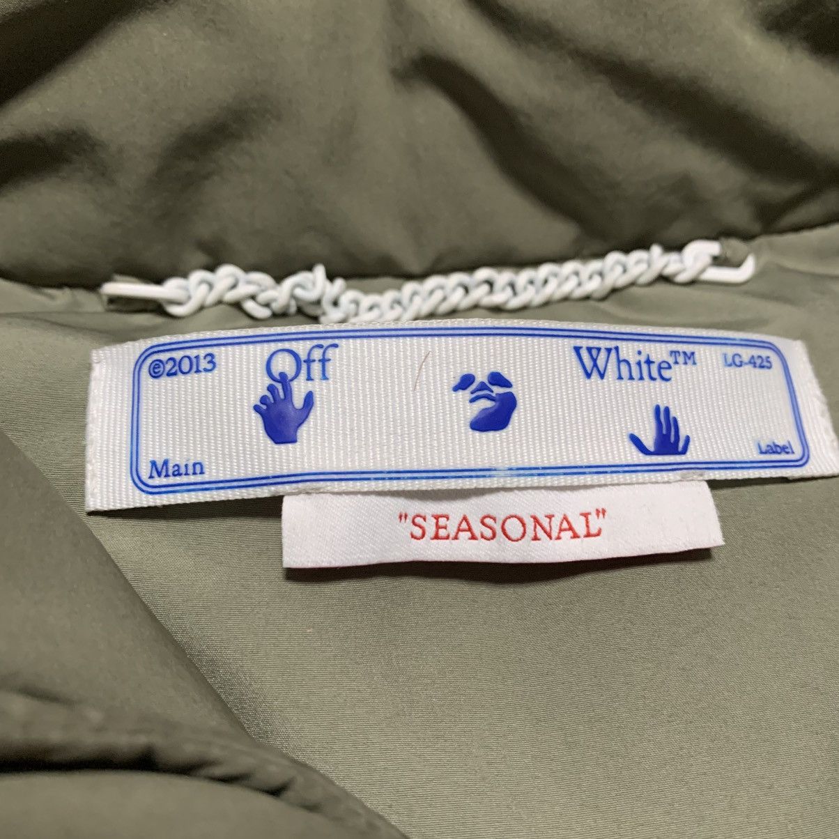 Off-White Off White Medium Puffer Logo Patch Army Green Jacket Virgil Size US M / EU 48-50 / 2 - 10 Thumbnail