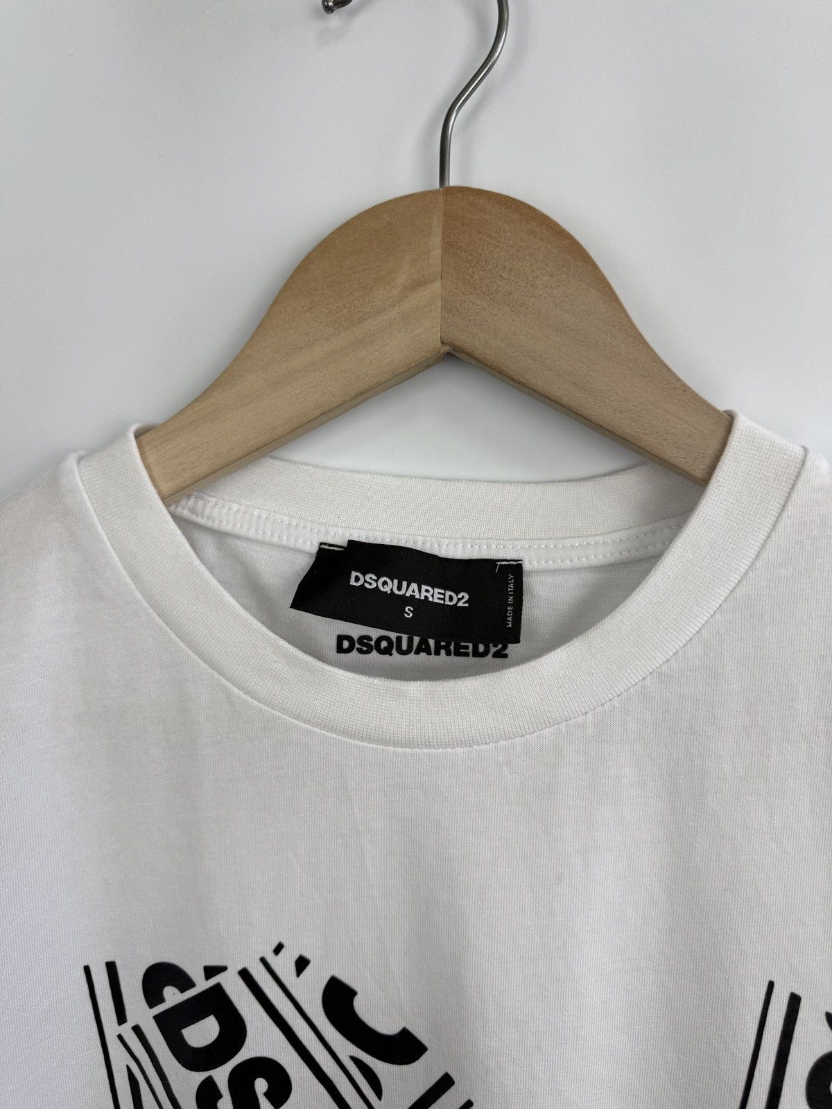 Dsquared2 🇮🇹 Y2K Dsquared2 Asymmetric Print T-Shirt Rare Retro Hype Size US S / EU 44-46 / 1 - 5 Thumbnail
