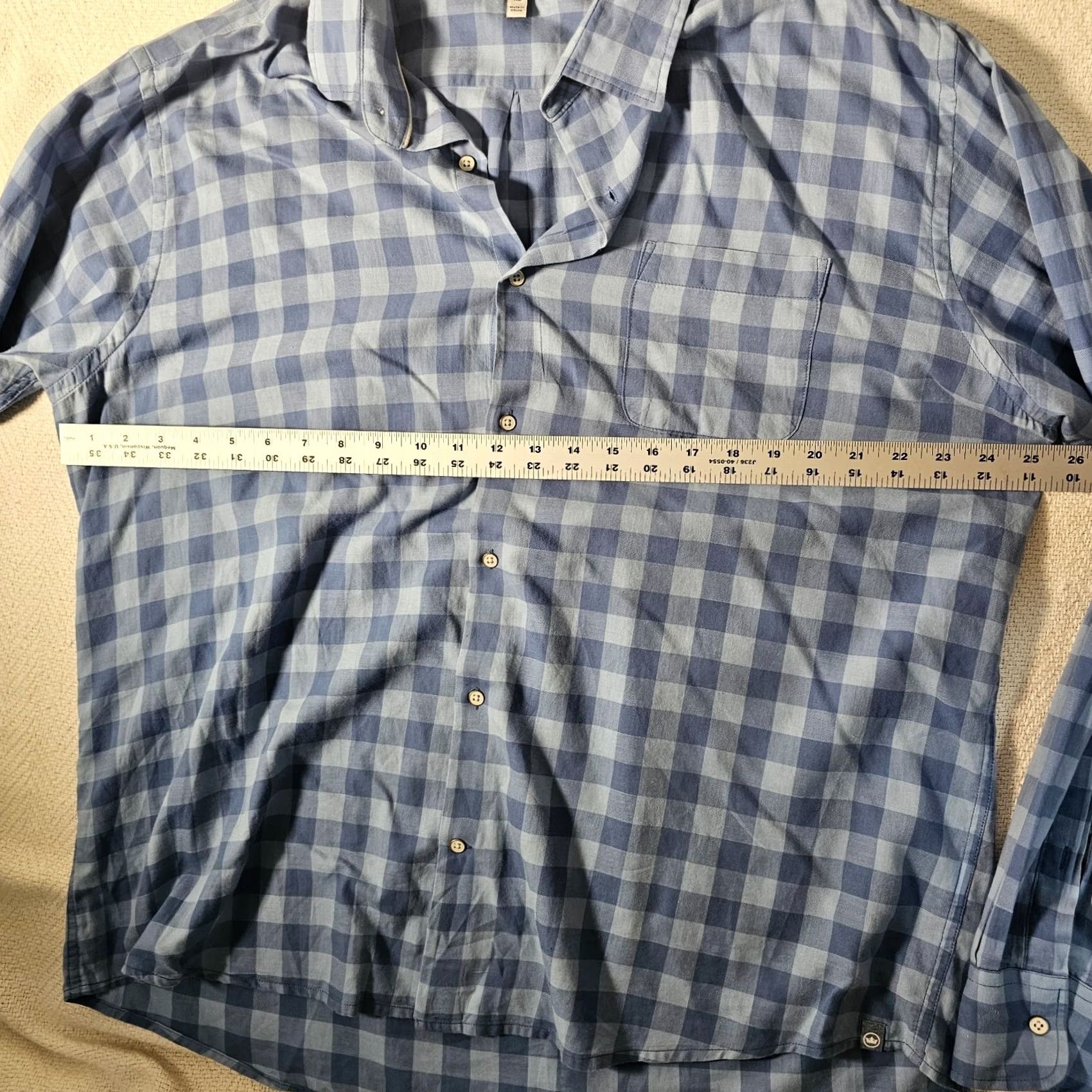 Peter Millar Peter Millar Shirt Button-Up XL Blue Check Mens Long Sleeve Casual Vintage No Size US XL / EU 56 / 4 - 6 Thumbnail