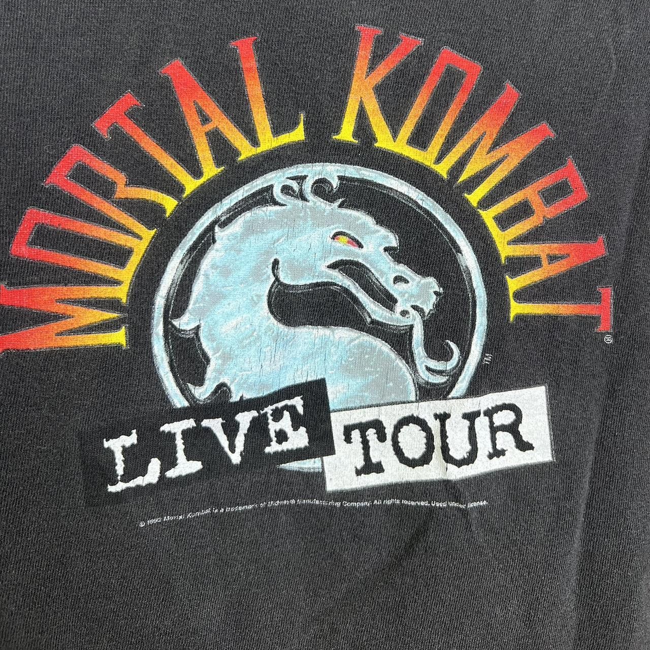 Vintage 1992 Vintage Mortal Kombat Live Tour Graphic Crop Top Size US L / EU 52-54 / 3 - 6 Thumbnail