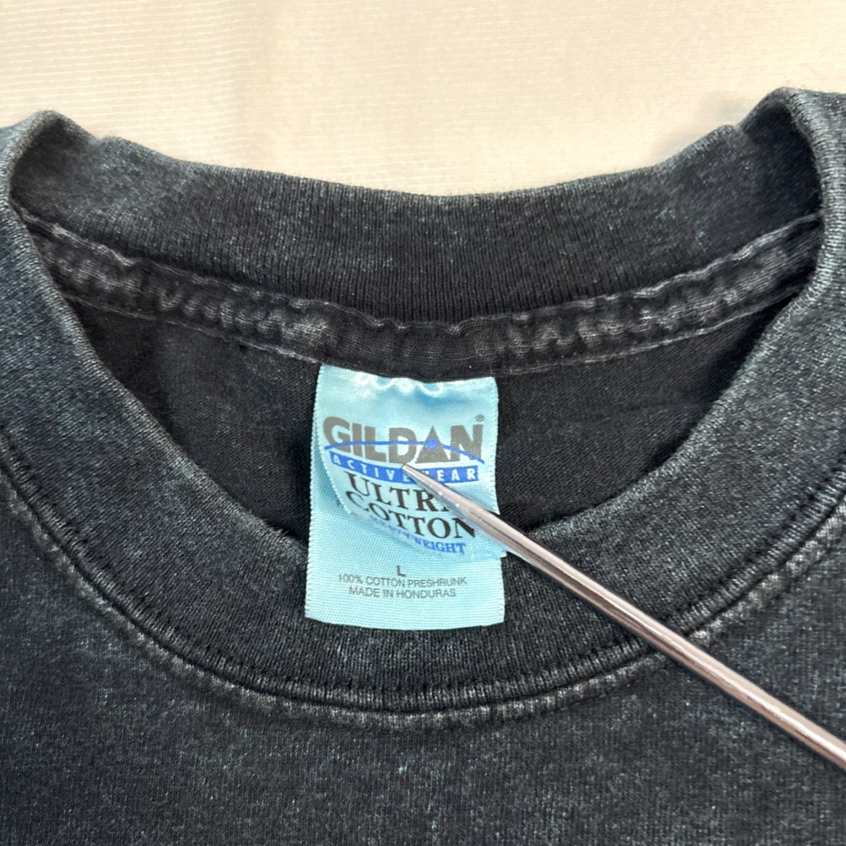 Gildan VINTAGE Unisex Dream Catcher Turtle Shirt Blue Acid Stone Wash Crew Neck Large Shirt Womens Mens Size US L / EU 52-54 / 3 - 3 Thumbnail