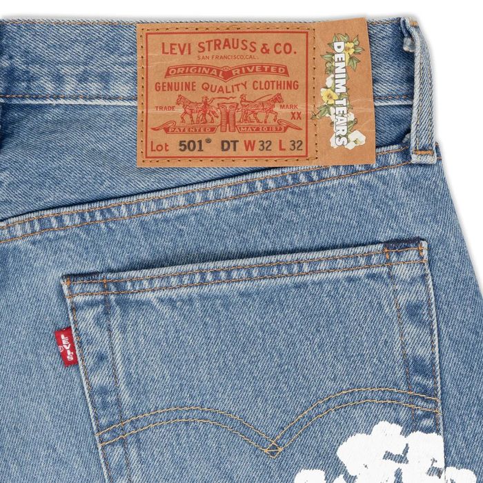 Denim Tears x Levi's Denim Wreath Print Straight Leg Jeans – New In Tags W38