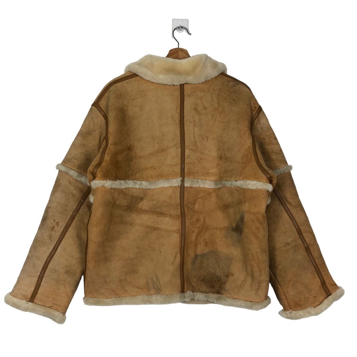 PPFM 🔥90’s Suede Sherpa Shearling PPFM Mink Fur Jacket Size US M / EU 48-50 / 2 - 8 Thumbnail