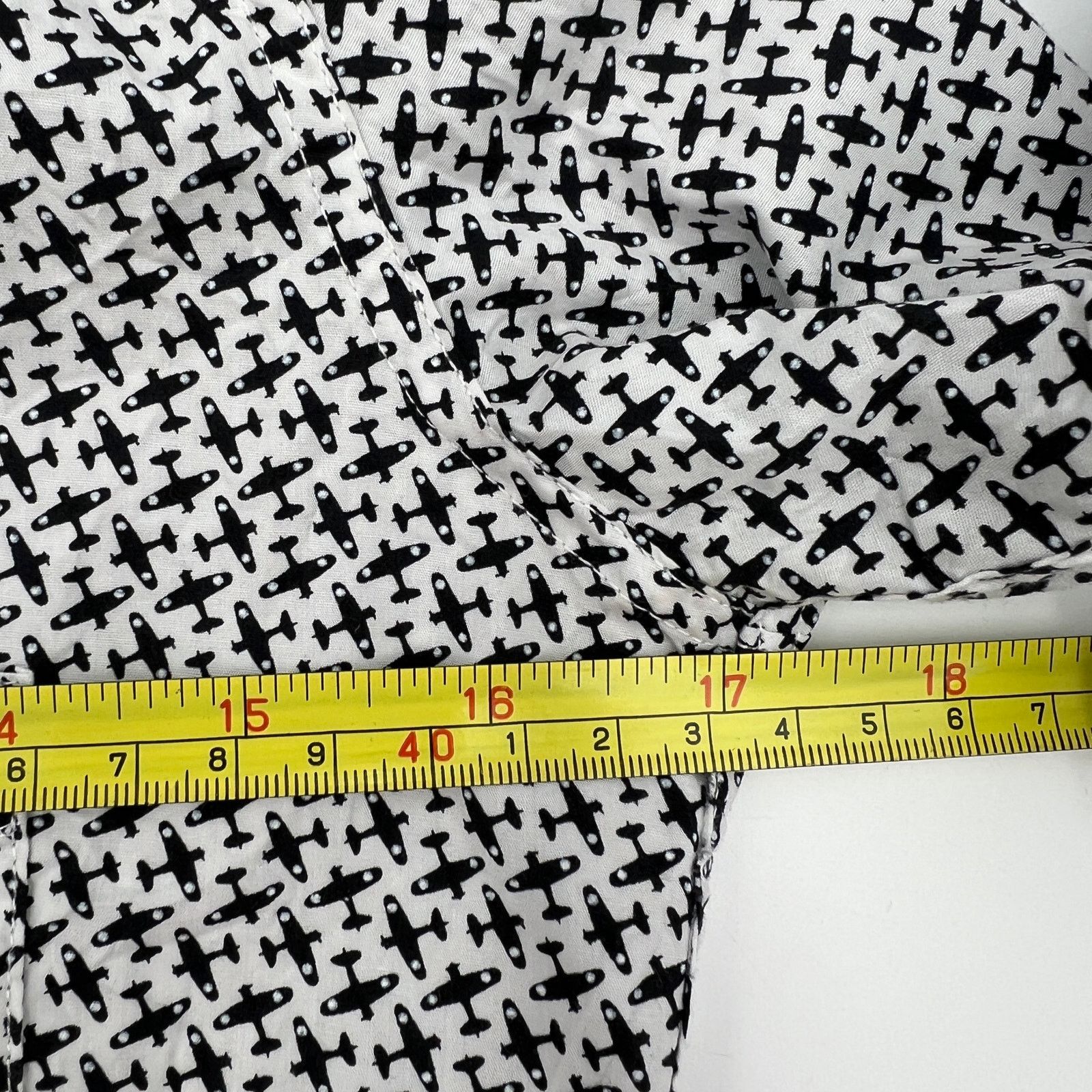 Frank & Eileen Frank & Eileen Barry Black White Airplane Print Cotton Shirt Size XXS / US 00 / IT 34 - 4 Thumbnail