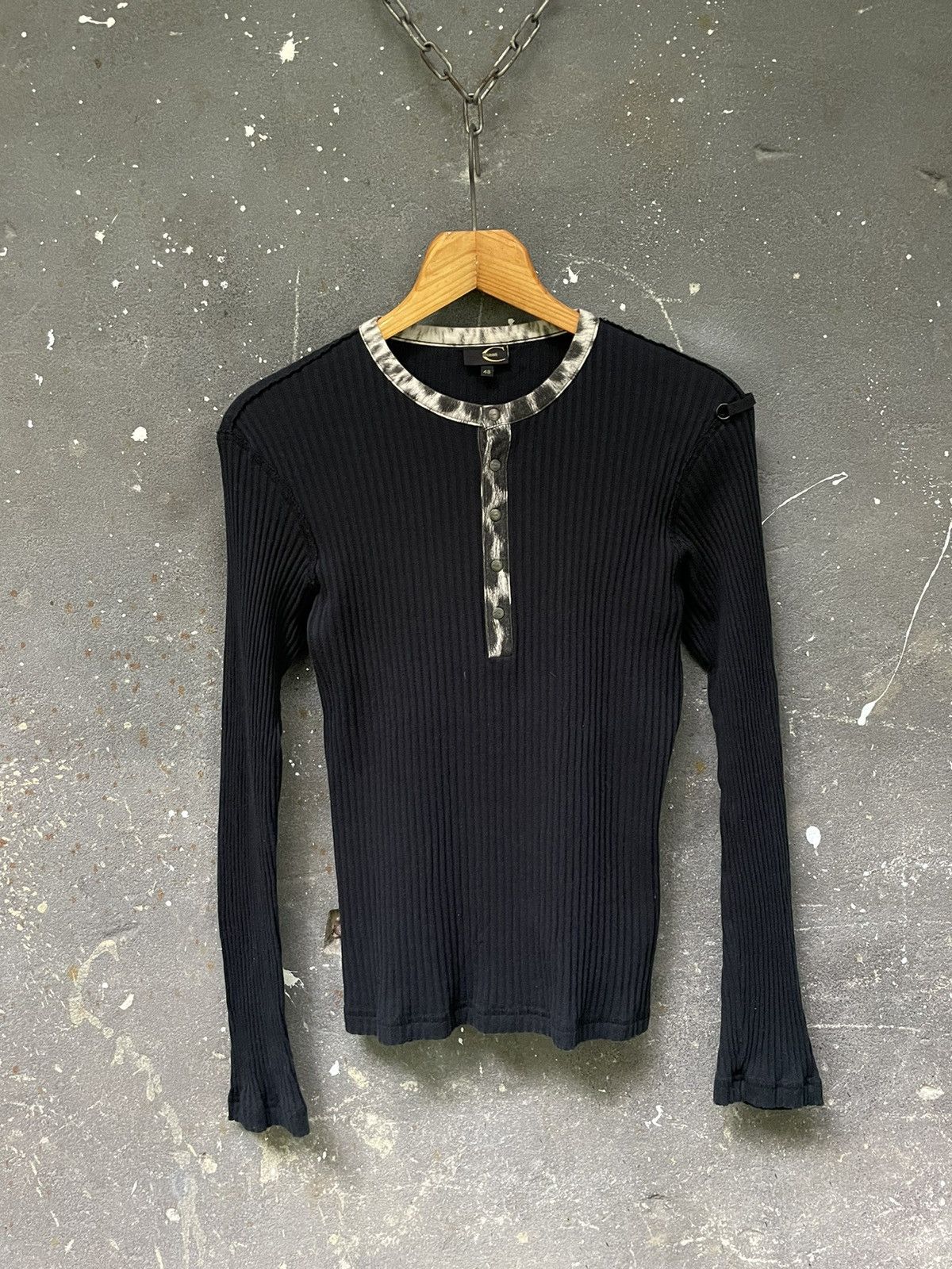 Just Cavalli × Roberto Cavalli Vintage Just Cavalli Archive Long Sleeve Leopard Black RARE Size M / US 6-8 / IT 42-44 - 1 Thumbnail