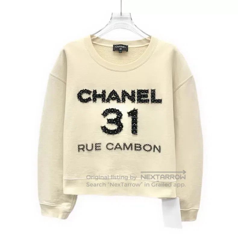 Chanel Chanel Kangpeng Street Address Series Beige Logo Letter St Size L / US 10 / IT 46 - 1 Thumbnail