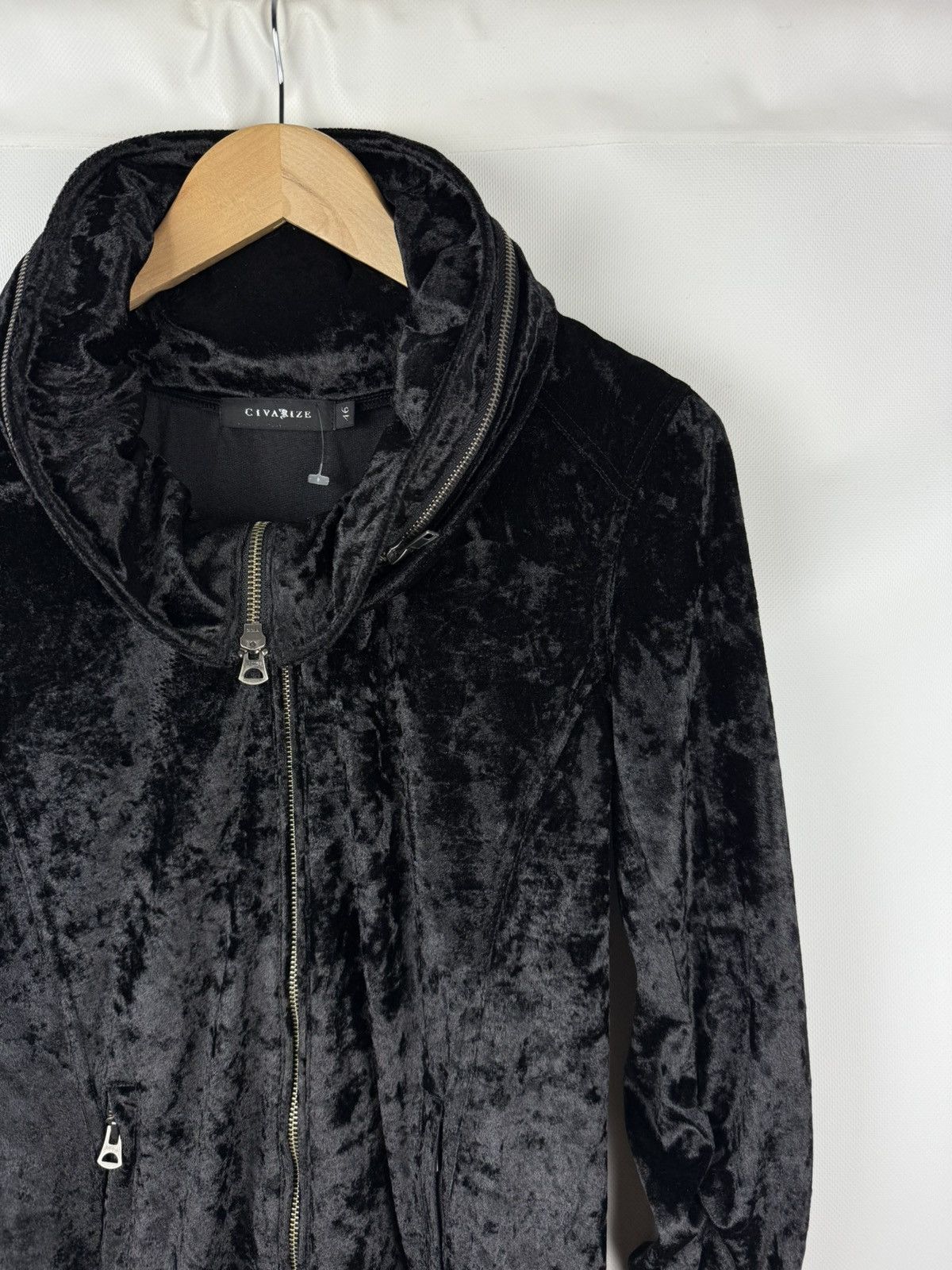 CIVARIZE × Japanese Brand Civarize Y2K Gothic Studded Velour Full Zip Track Top Jacket Size L / US 10 / IT 46 - 15 Thumbnail