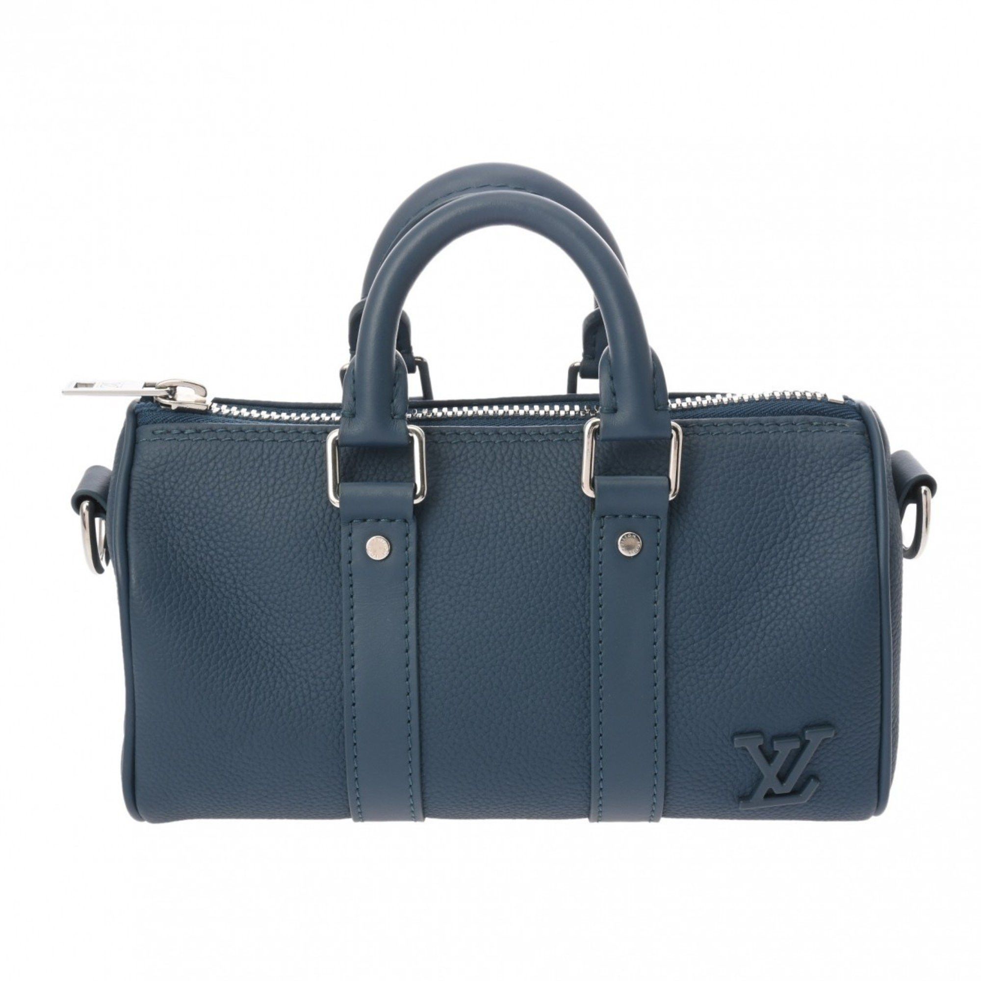 Louis Vuitton Louis Vuitton Aerogram Keepall XS Blue M81003 Men's Taurillon Leather Handbag Size ONE SIZE - 1 Thumbnail