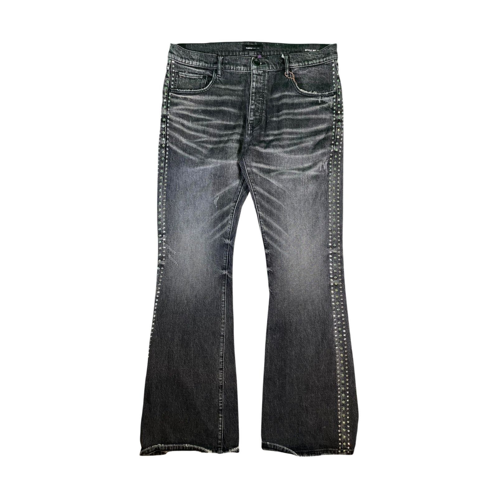 Purple Brand Purple Brand Crystal Black Wash Jeans Size US 38 / EU 54 - 1 Thumbnail