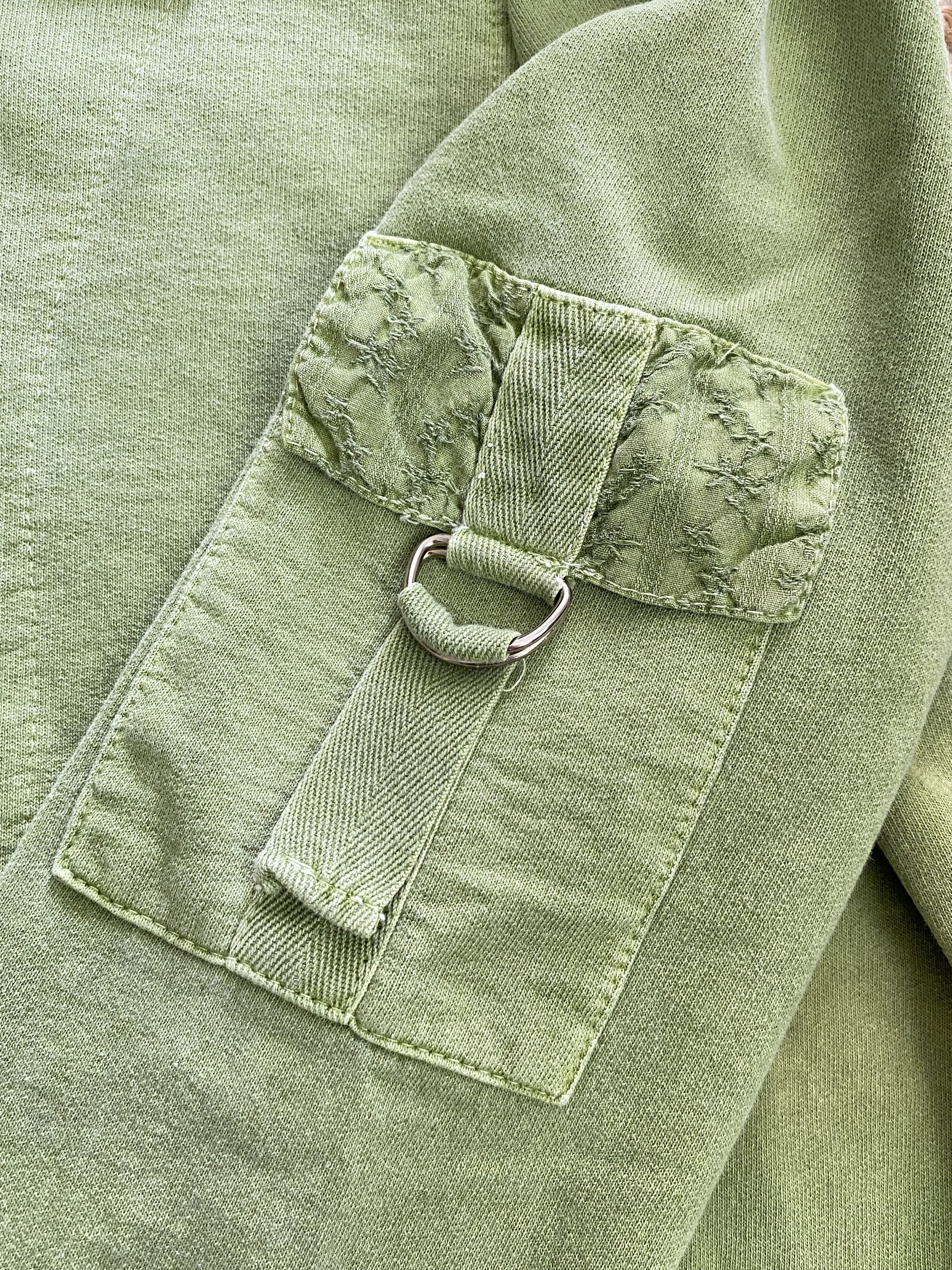 Other Vintage Focus Embroidered Zip-Up Jacket – Light Green Size M / US 6-8 / IT 42-44 - 3 Thumbnail