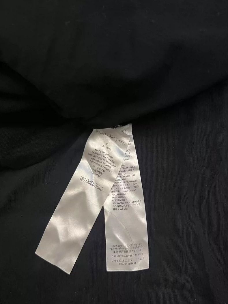 Alexander McQueen Alexander McQUEEN A black polo shirt with a special embroid Size US XL / EU 56 / 4 - 5 Thumbnail