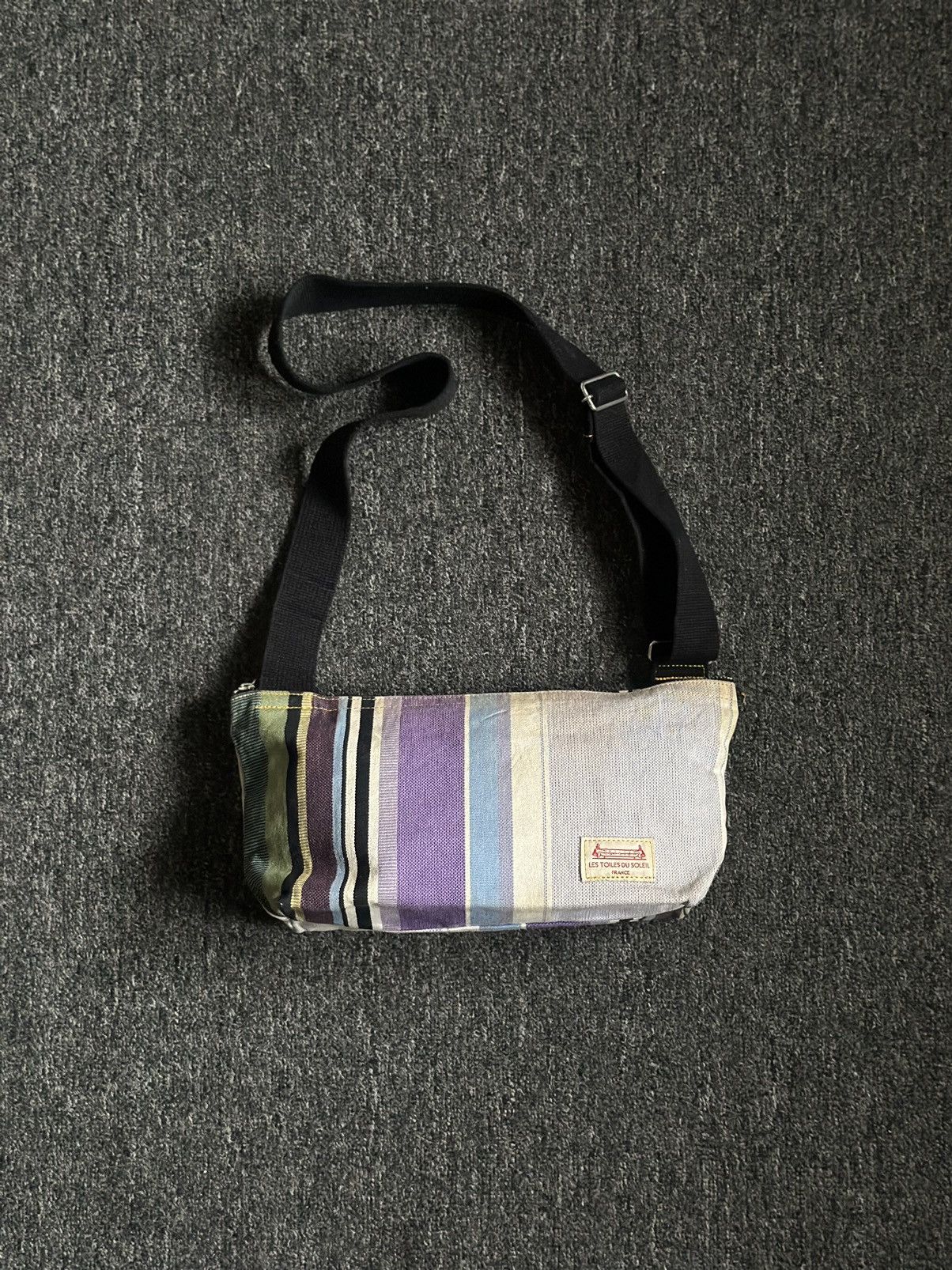 Les Toiles Du Soleil France Crossbody Bag in Purple, Men's