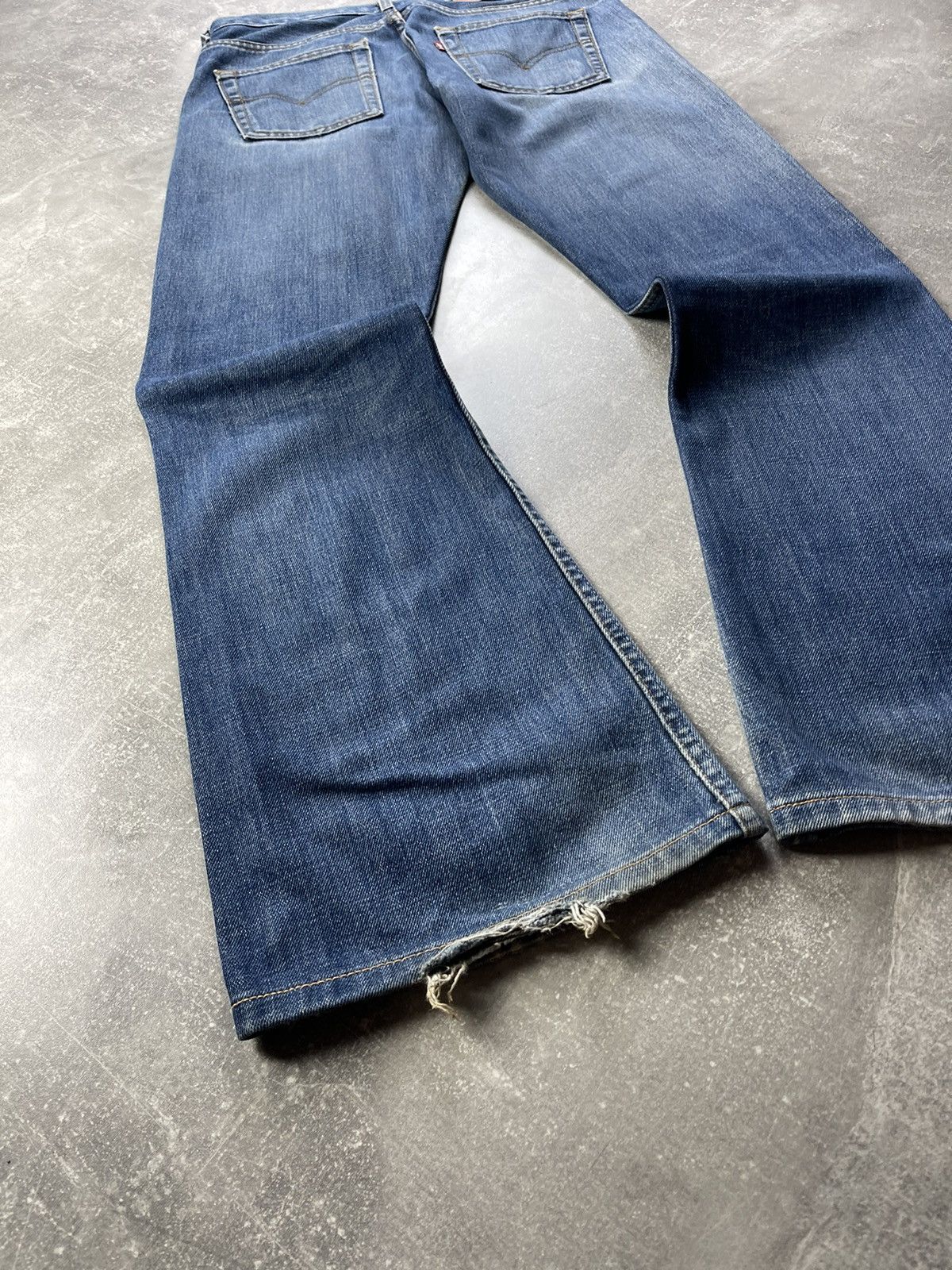 Levi's × Vintage Levi’s 516 Archives Blue Navy Flared Boot Cut Jeans Size US 32 / EU 48 - 2 Thumbnail