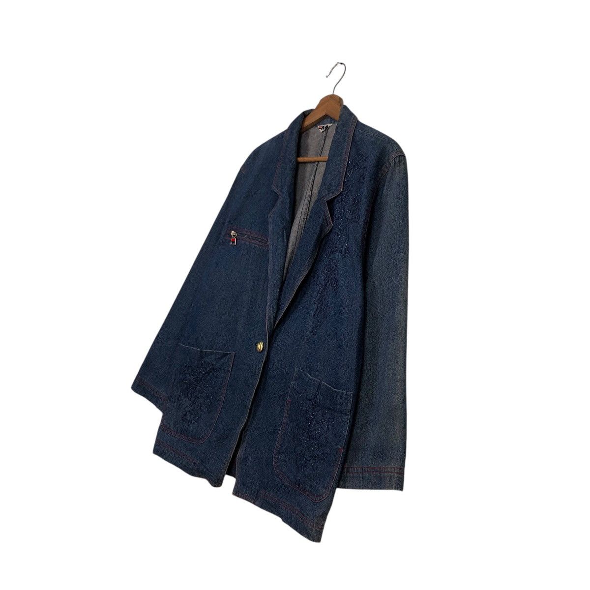 Japanese Brand 📌Vintage Denim Chore Jacket Fila Multi Pocket Issey Miyake Size US L / EU 52-54 / 3 - 3 Thumbnail