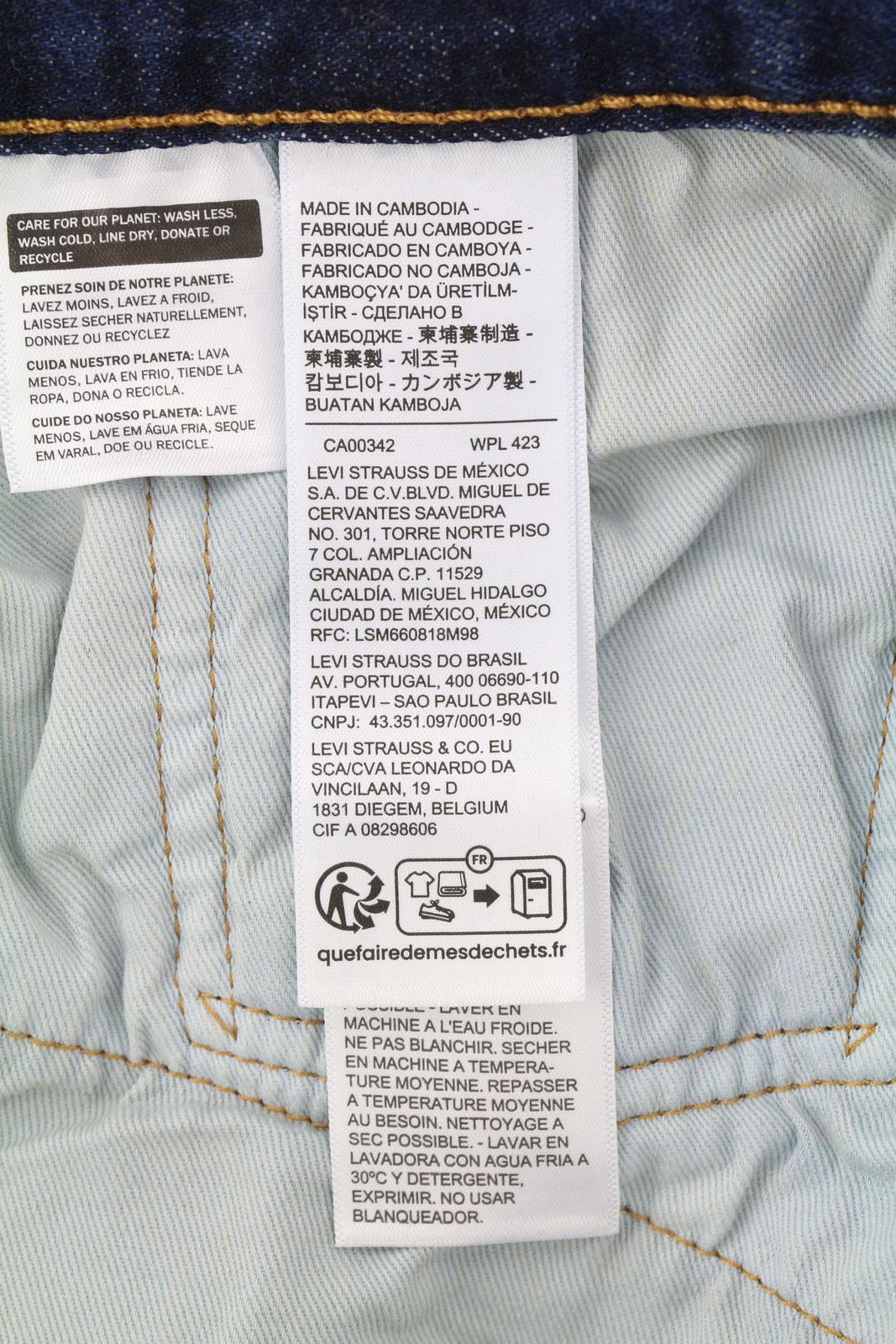 Levi's 501 W32/L32 Straight Stretch Big E Blue Jeans 87067 Size US 32 / EU 48 - 6 Thumbnail