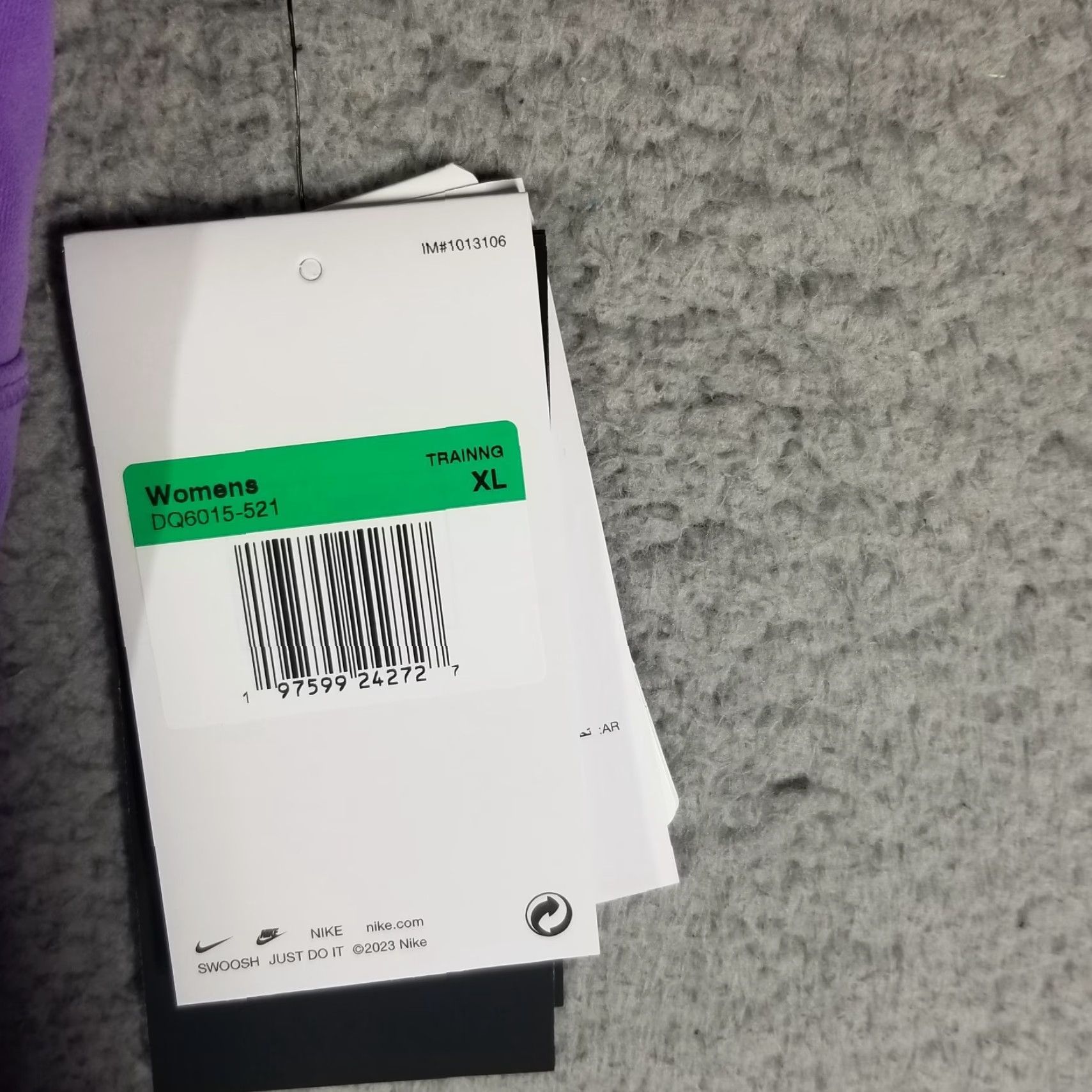 Nike Nike Women's XL Purple Yoga Leggings Compression Pockets Activewear 7/8 High Waist Size 40" / US 18 - 2 Thumbnail