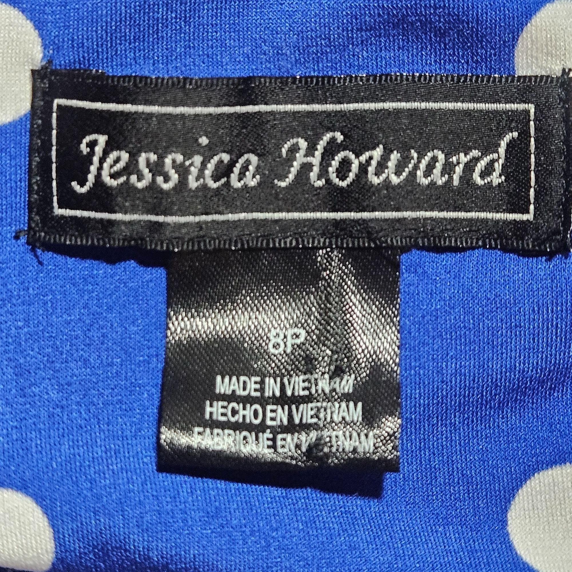 Other Jessica Howard Blue 8P Midi Dress Polka Dot Retro Chic Cotta Size M / US 6-8 / IT 42-44 - 11 Thumbnail