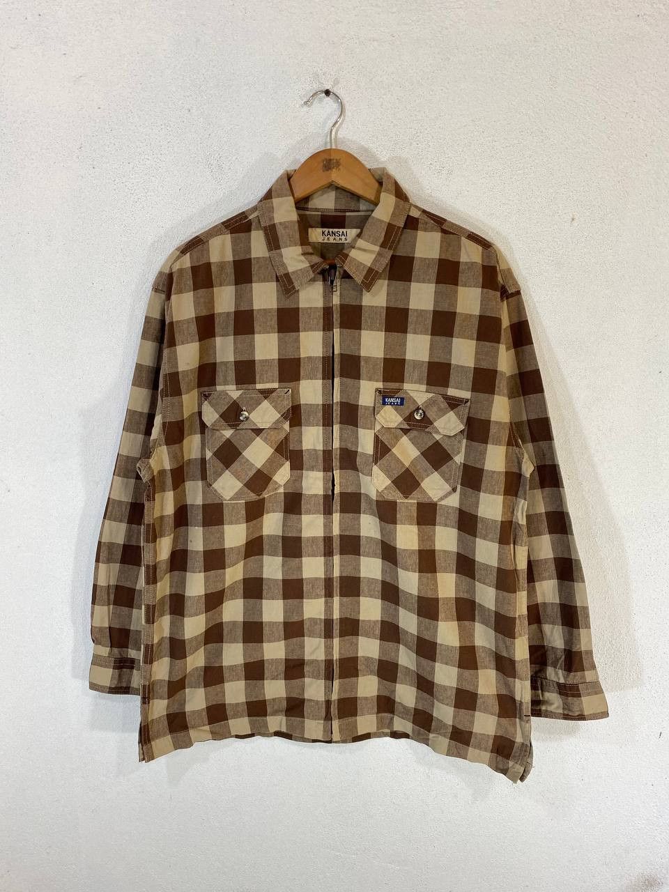 Kansai Yamamoto kansai yamamoto light jacket checkered design Size US L / EU 52-54 / 3 - 1 Thumbnail