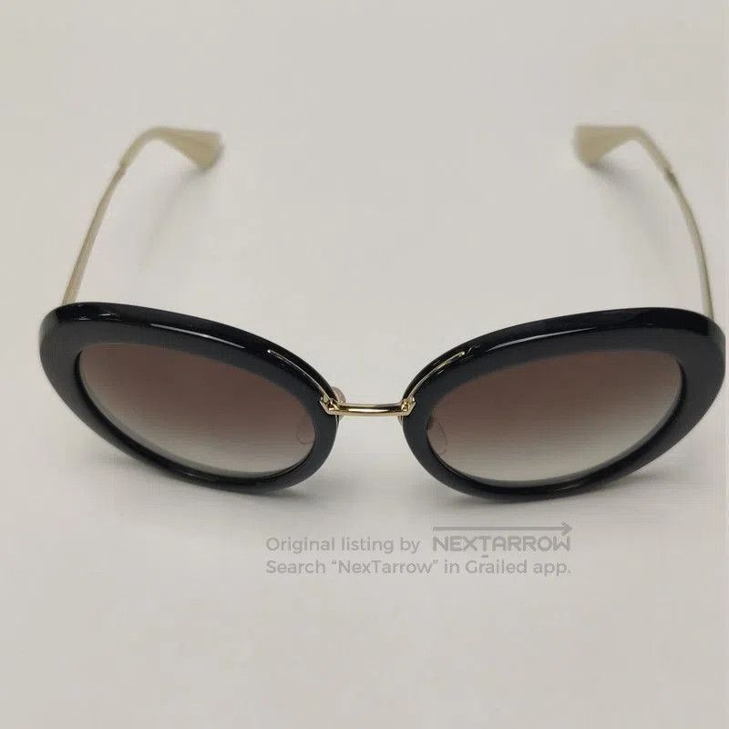 Prada Prada Logo Black Oval Sunglasses. Size ONE SIZE - 8 Thumbnail