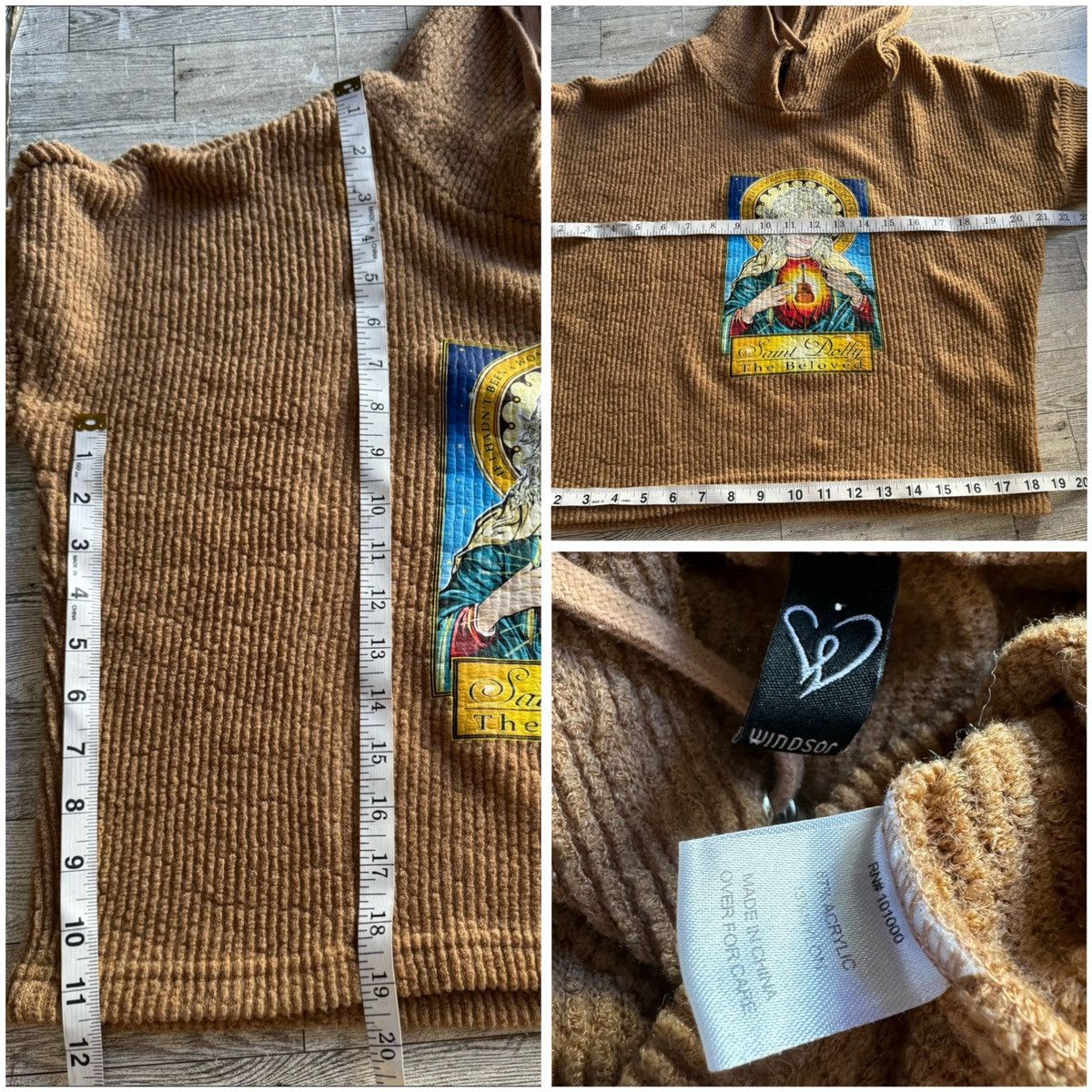 Other Saint Dolly, Beloved, Custom, Khaki Tan, Hooded Knit Sweater Size XS / US 0-2 / IT 36-38 - 8 Thumbnail
