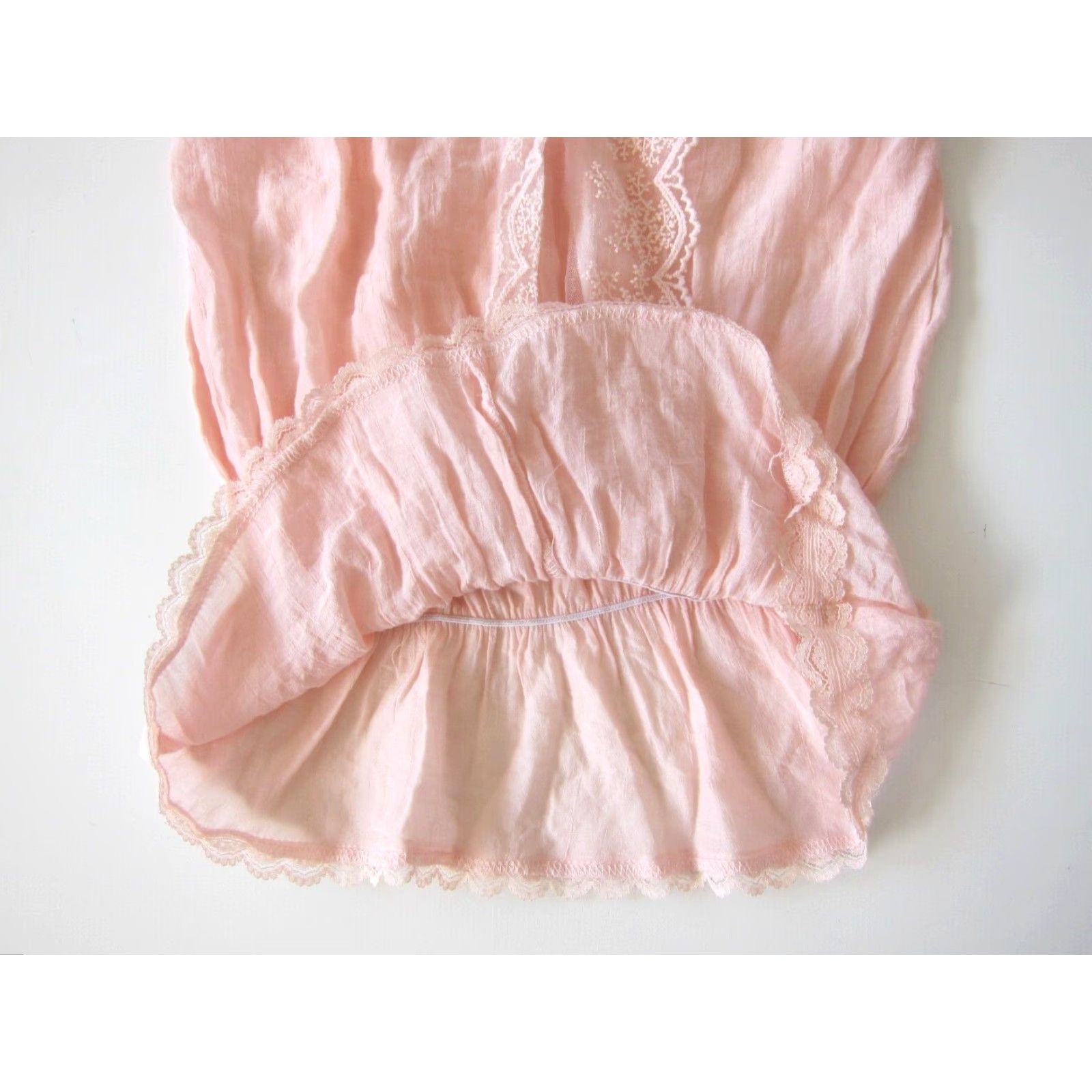 Vintage Poetry Tank Women M Light Pink Lace Spaghetti Strap Rayon Blouse Top Womens Size M / US 6-8 / IT 42-44 - 7 Thumbnail