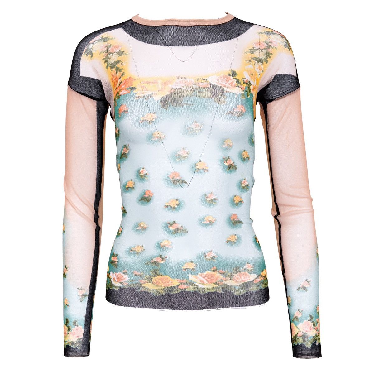 Jean Paul Gaultier Jean Paul Gaultier Soleil Supreme Flower Floral Sheer Top Size S / US 4 / IT 40 - 1 Thumbnail