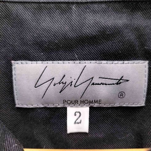 Yohji Yamamoto POUR HOMME 21ss BLACK PATCH TWILL SIDE HEM GUSSET BLOUS Size US M / EU 48-50 / 2 - 6 Thumbnail
