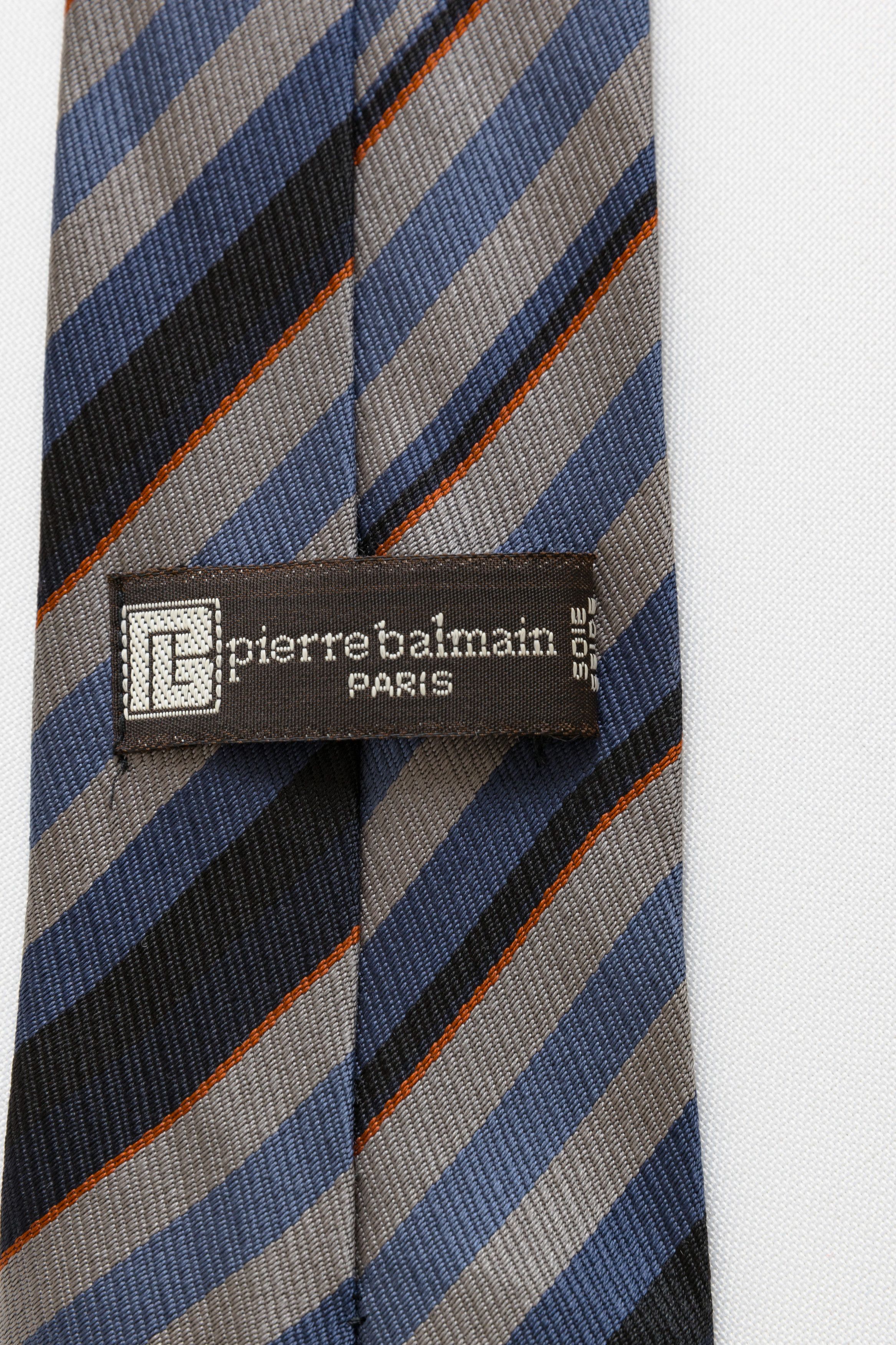 Pierre Balmain PIERRE BALMAIN Tie 100% silk necktie retro silk tie 060 Size ONE SIZE - 7 Thumbnail