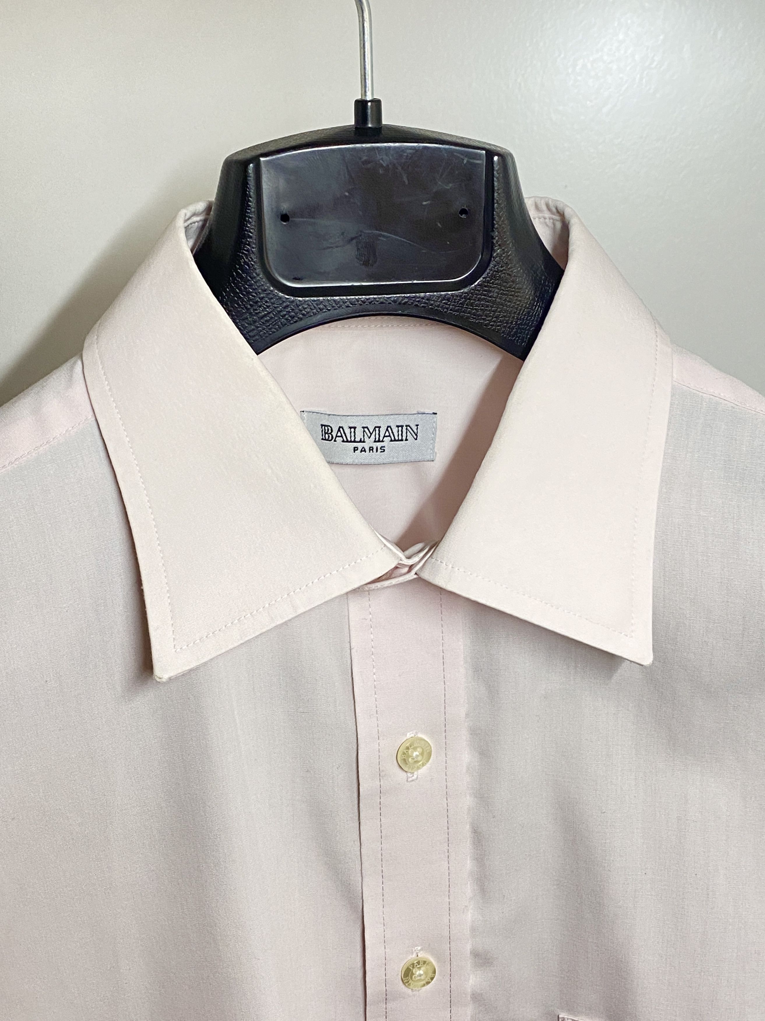 Balmain BALMAIN Paris Rose Classic Casual Button Up Shirt Size US M / EU 48-50 / 2 - 3 Thumbnail