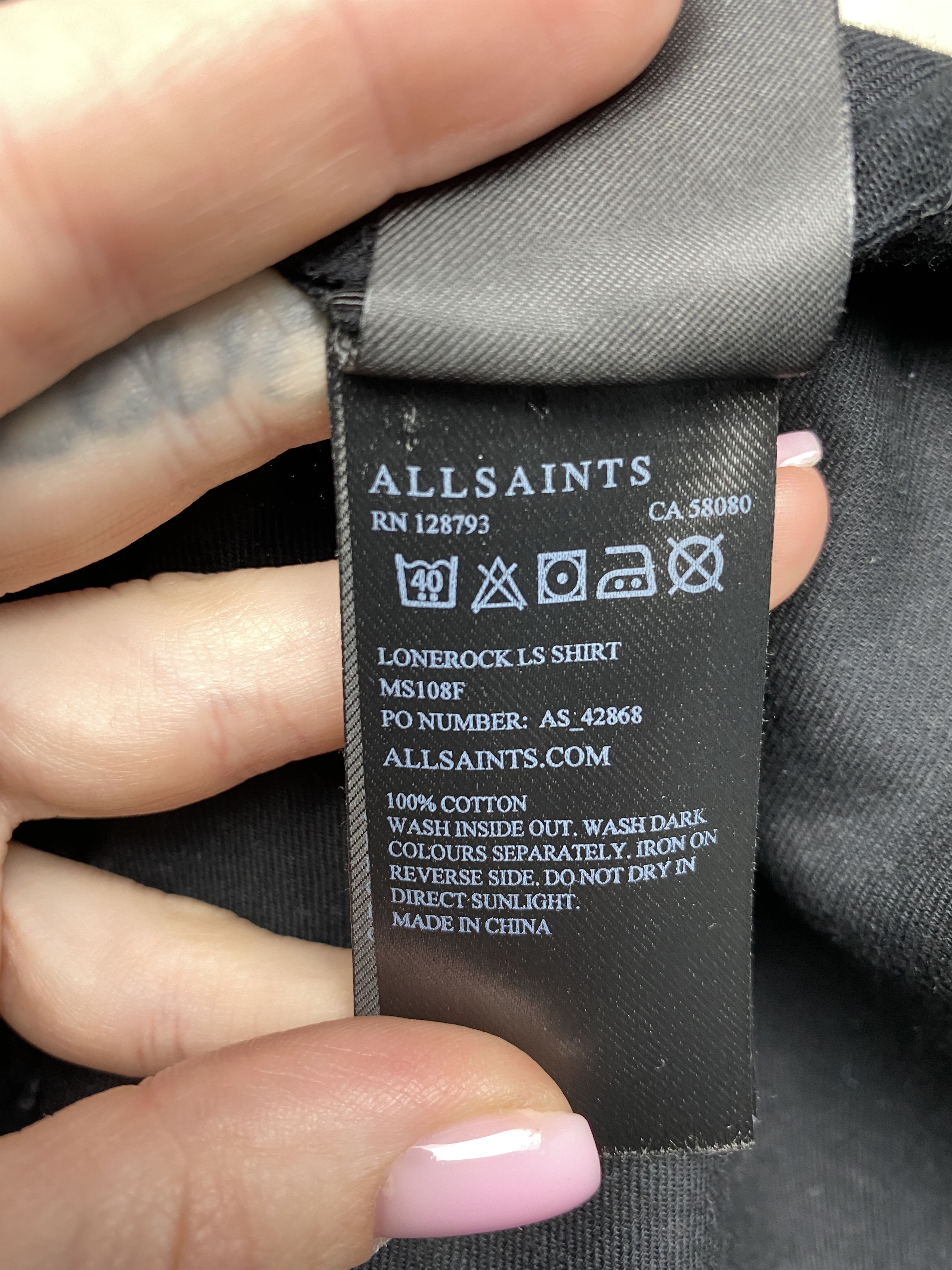 Allsaints × Flannel Allsaints Lonerock Mens Long Sleeve Shirt Size US XS / EU 42 / 0 - 4 Thumbnail