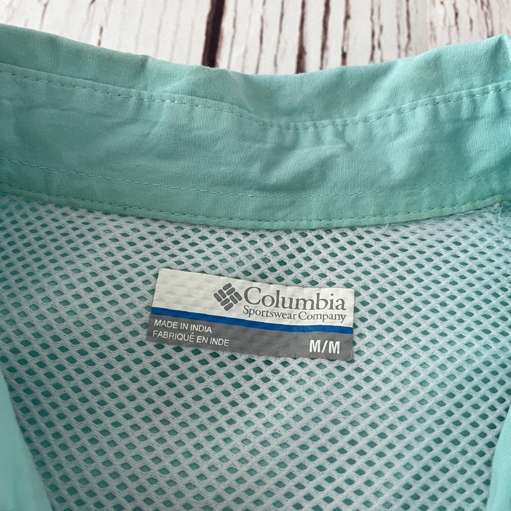 Altea Columbia PFG Men's Short Sleeve Button Front Shirt Mint Teal Size Medium Fishing Shirt + Logo Size US M / EU 48-50 / 2 - 3 Thumbnail