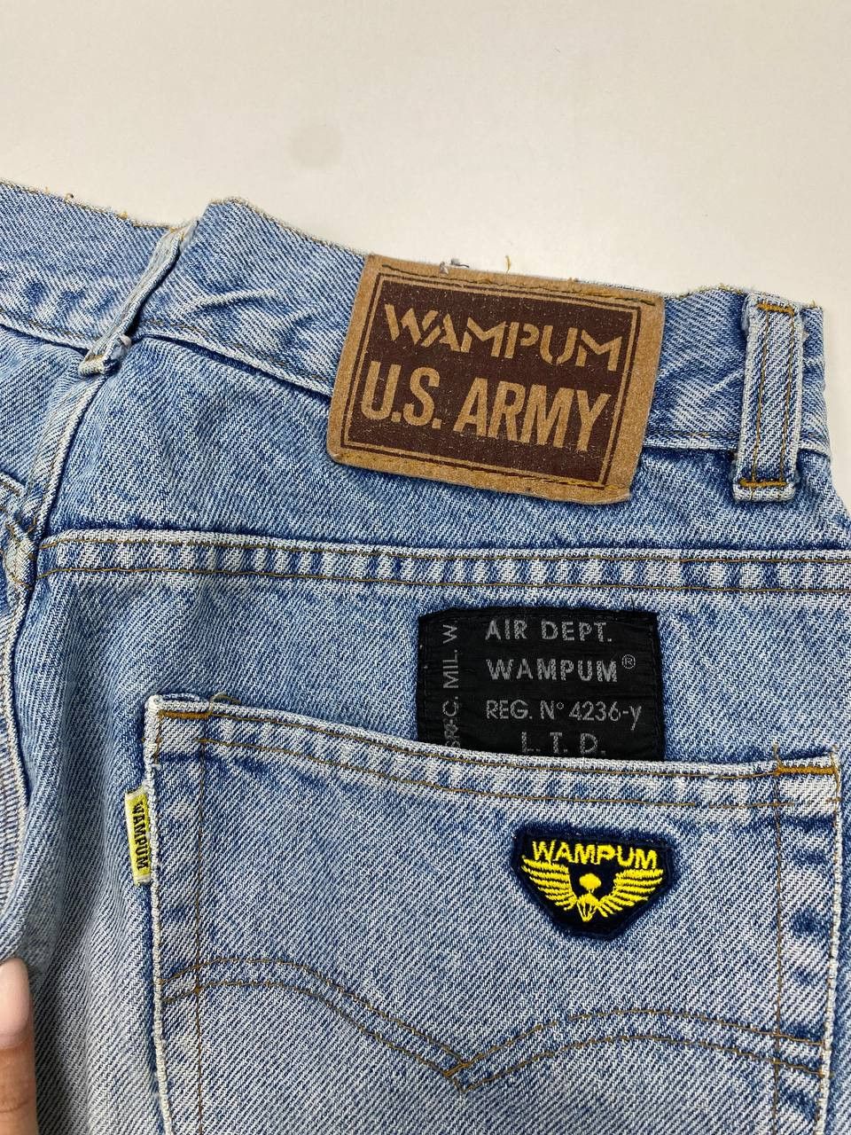 Vintage Wampum Vintage Flare Jeans 90s Rainbow Inserts Women Size 30" / US 8 / IT 44 - 10 Thumbnail
