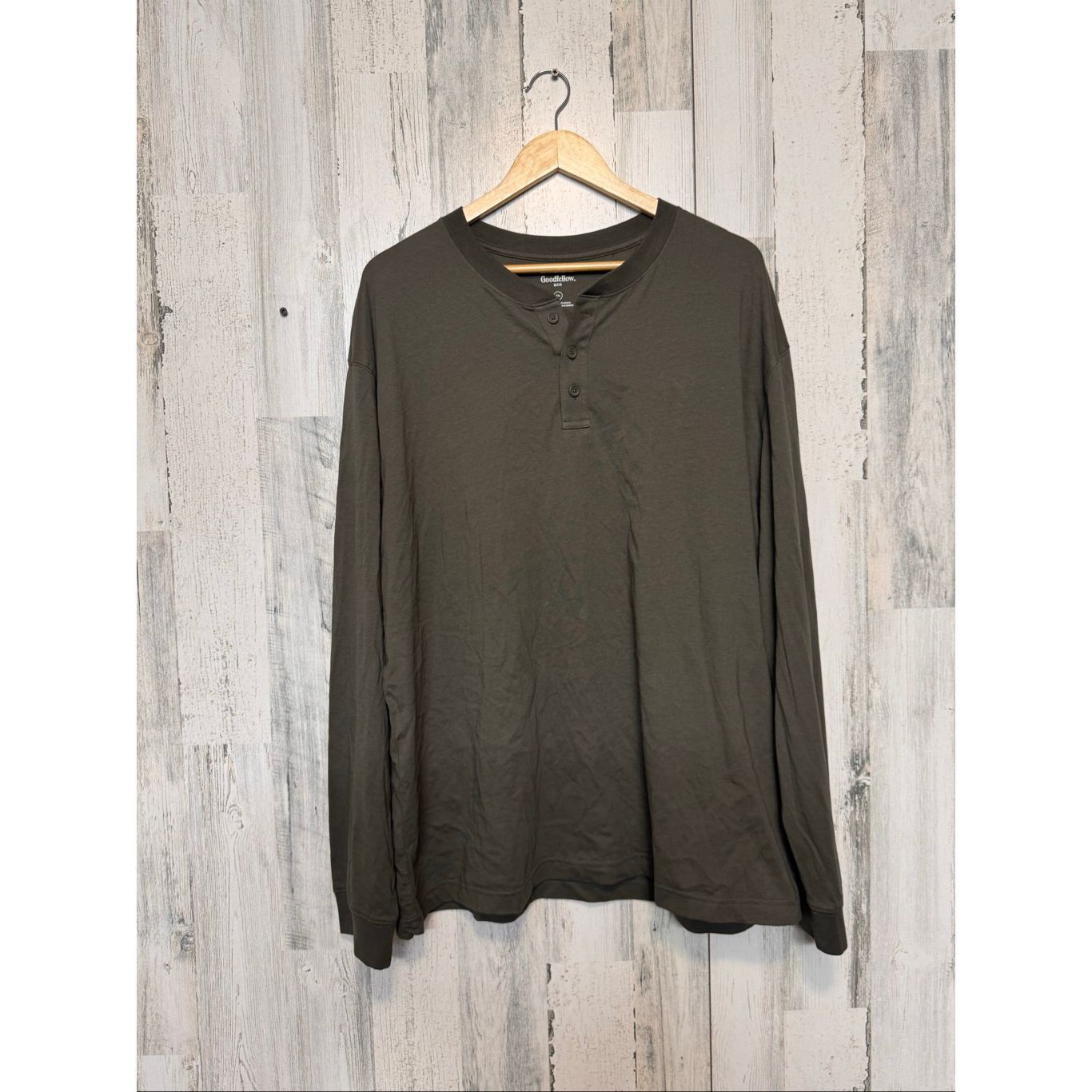 Other Goodfellow & Co Long Sleeve Henley Shirt – XXL – Olive Green Size US XXL / EU 58 / 5 - 4 Thumbnail
