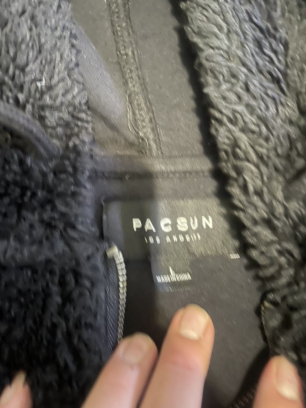 Pacsun Pacsun Black Sherpa Quaterzip Hoodie Size US L / EU 52-54 / 3 - 2 Thumbnail