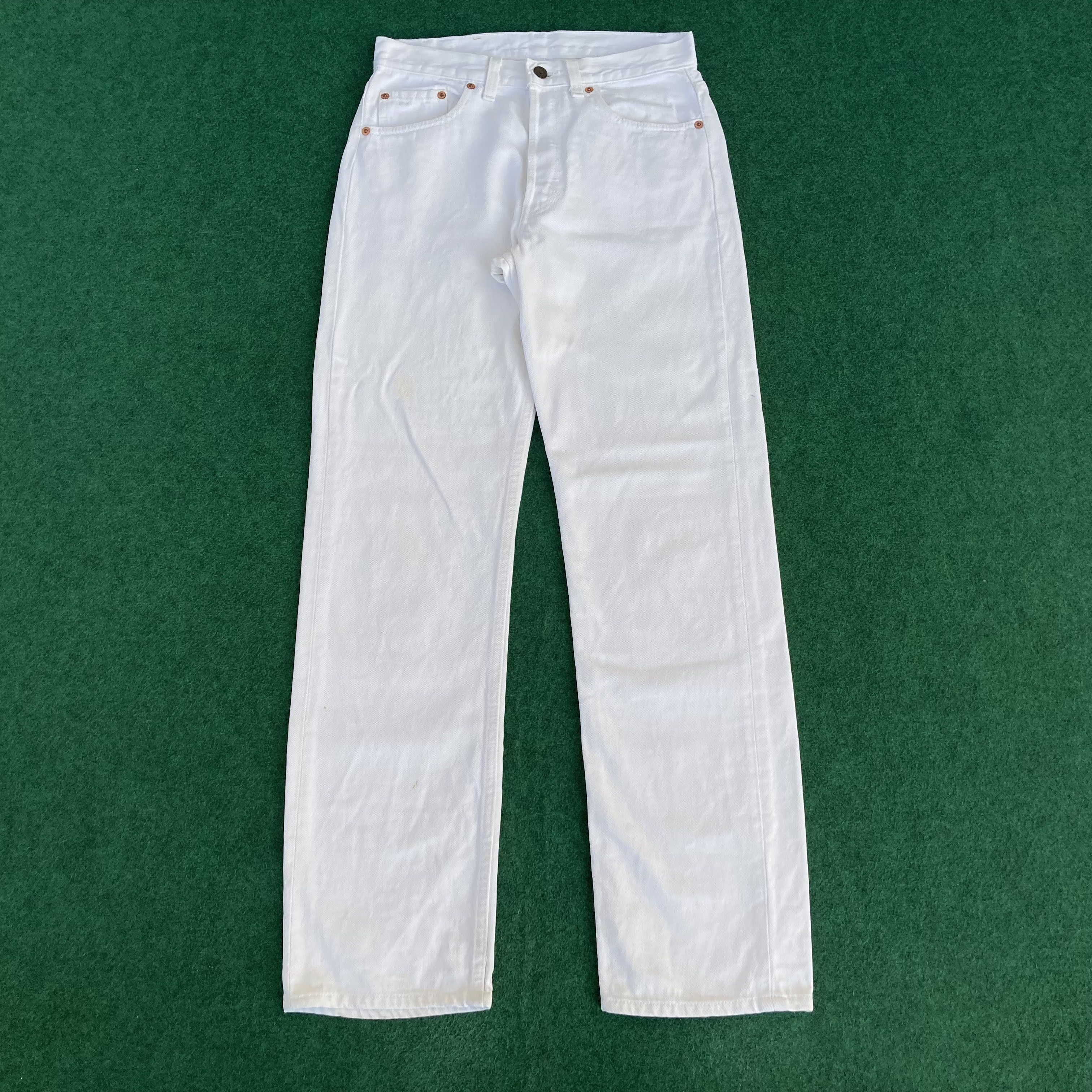 Levi's × Vintage Vtg Levis 501 Distressed Ripped White Grunge Jeans Size US 28 / EU 44 - 1 Thumbnail
