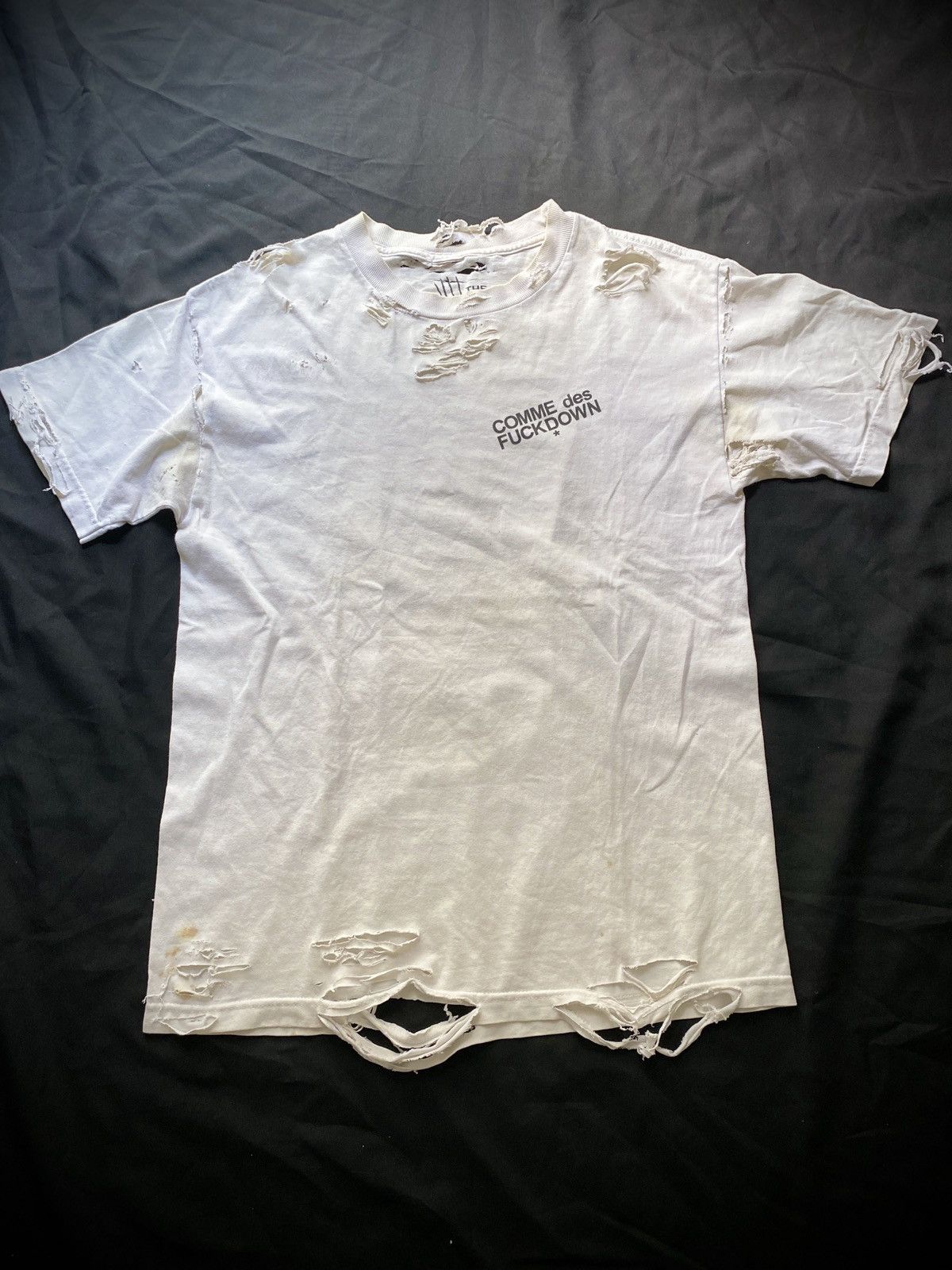 Vintage Thrash Comme Des Fuckdown Distressed ERD Grunge Band Size US M / EU 48-50 / 2 - 1 Thumbnail